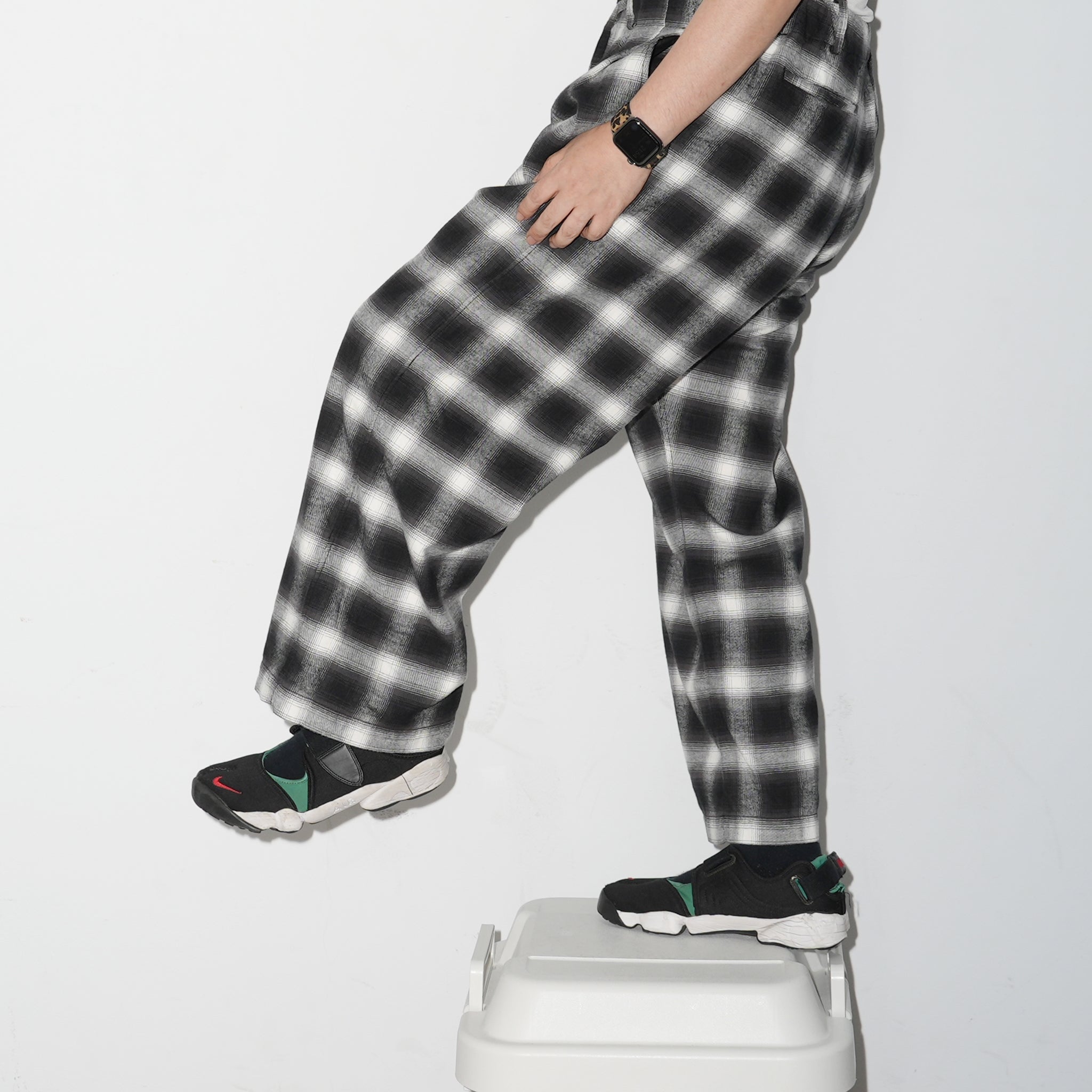 No:wp-special_A | Name:OMBRE CHECK PANTS 別注 | Color:White【CATTA_カッタ】【archive】
