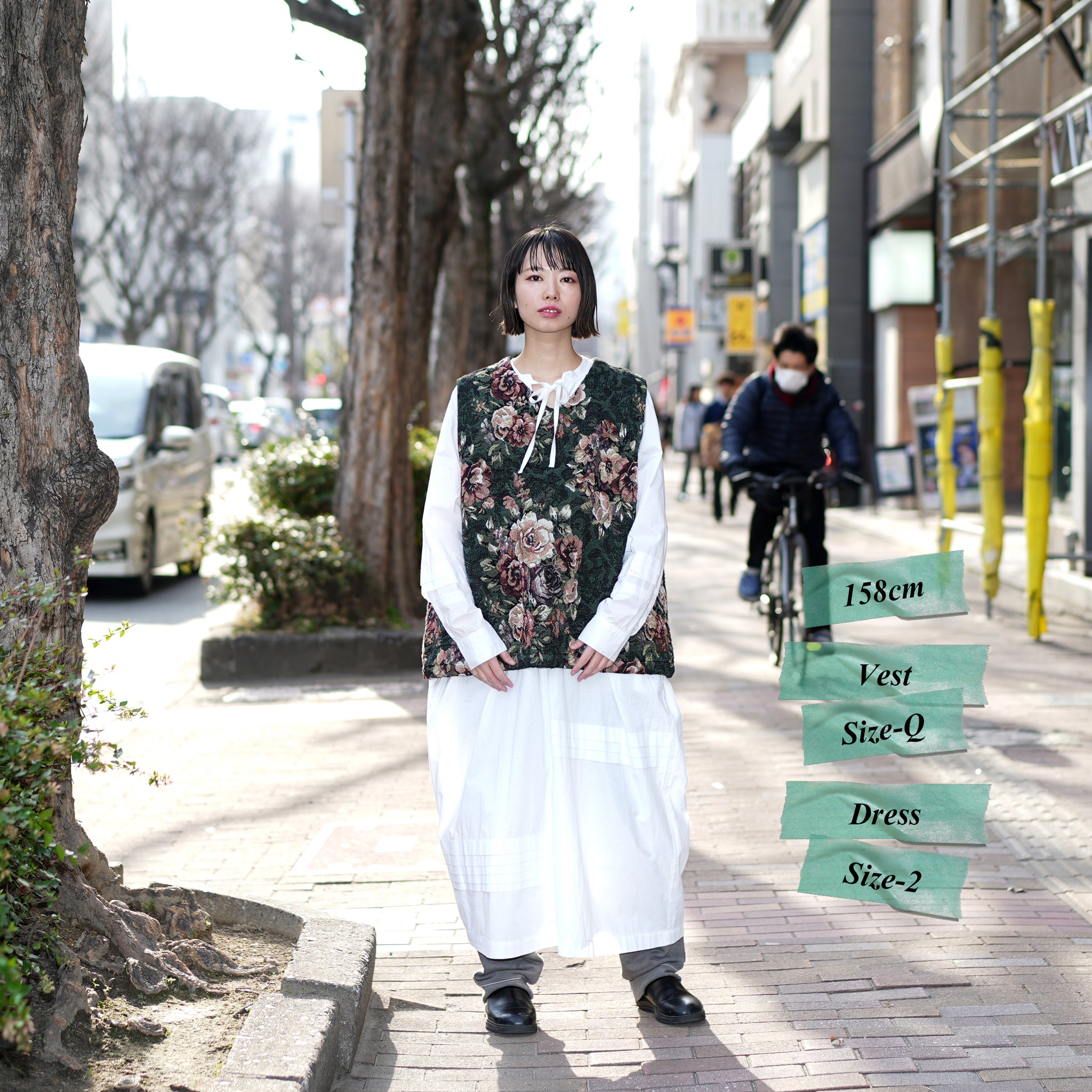 No:VOO-1118 | Name:GOBELIN VEST | Color:Beige/Green/Black【VOO_ヴォー】