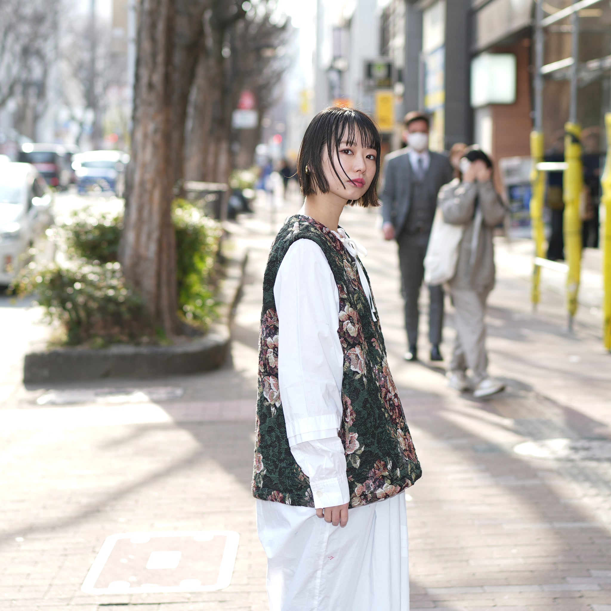 No:VOO-1118 | Name:GOBELIN VEST | Color:Beige/Green/Black【VOO_ヴォー】【archive】