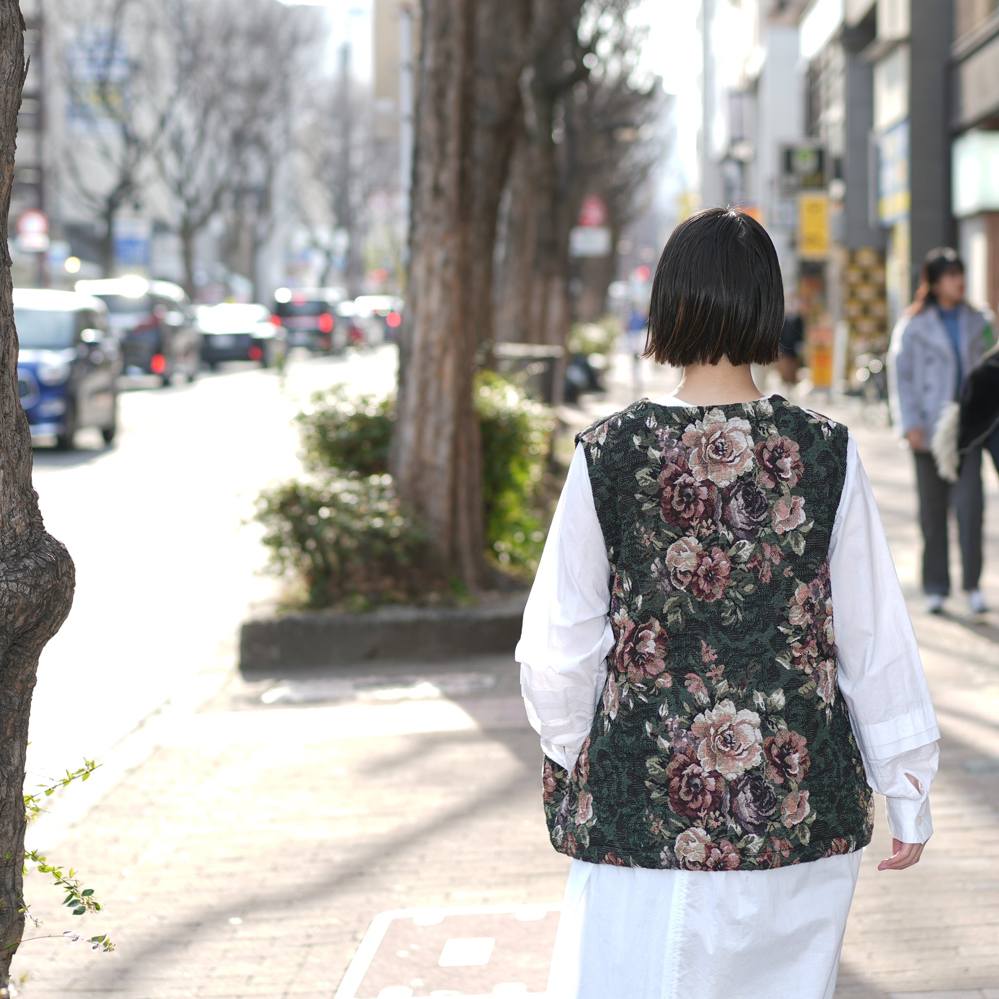 No:VOO-1118 | Name:GOBELIN VEST | Color:Beige/Green/Black【VOO_ヴォー】【archive】