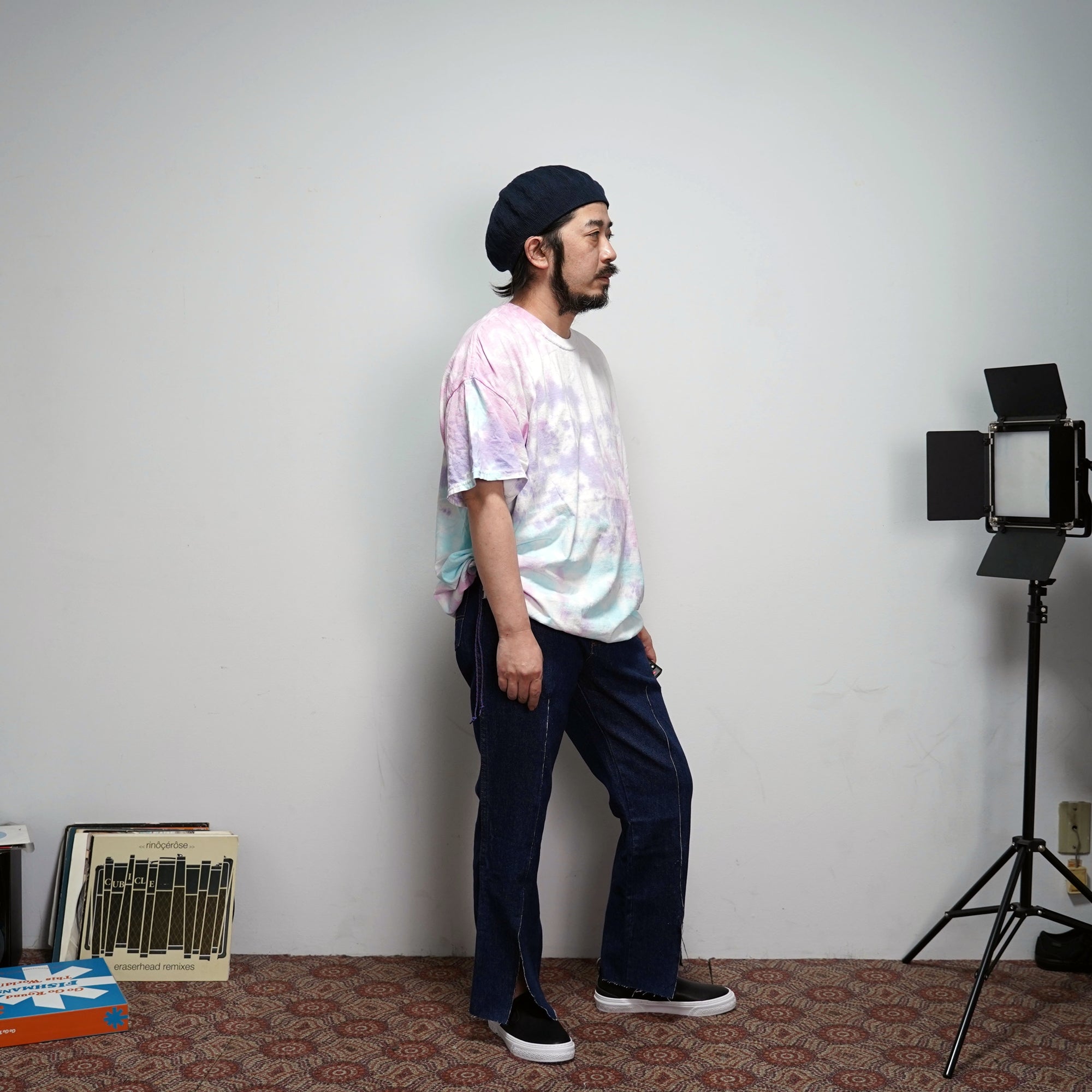 No:REMAKE02 | Name: REMAKE FRONT SLIT DENIM PANTS | Color:PREWASHED INDIGO【RED KAP】-MEG COMPANY-ADDICTION FUKUOKA