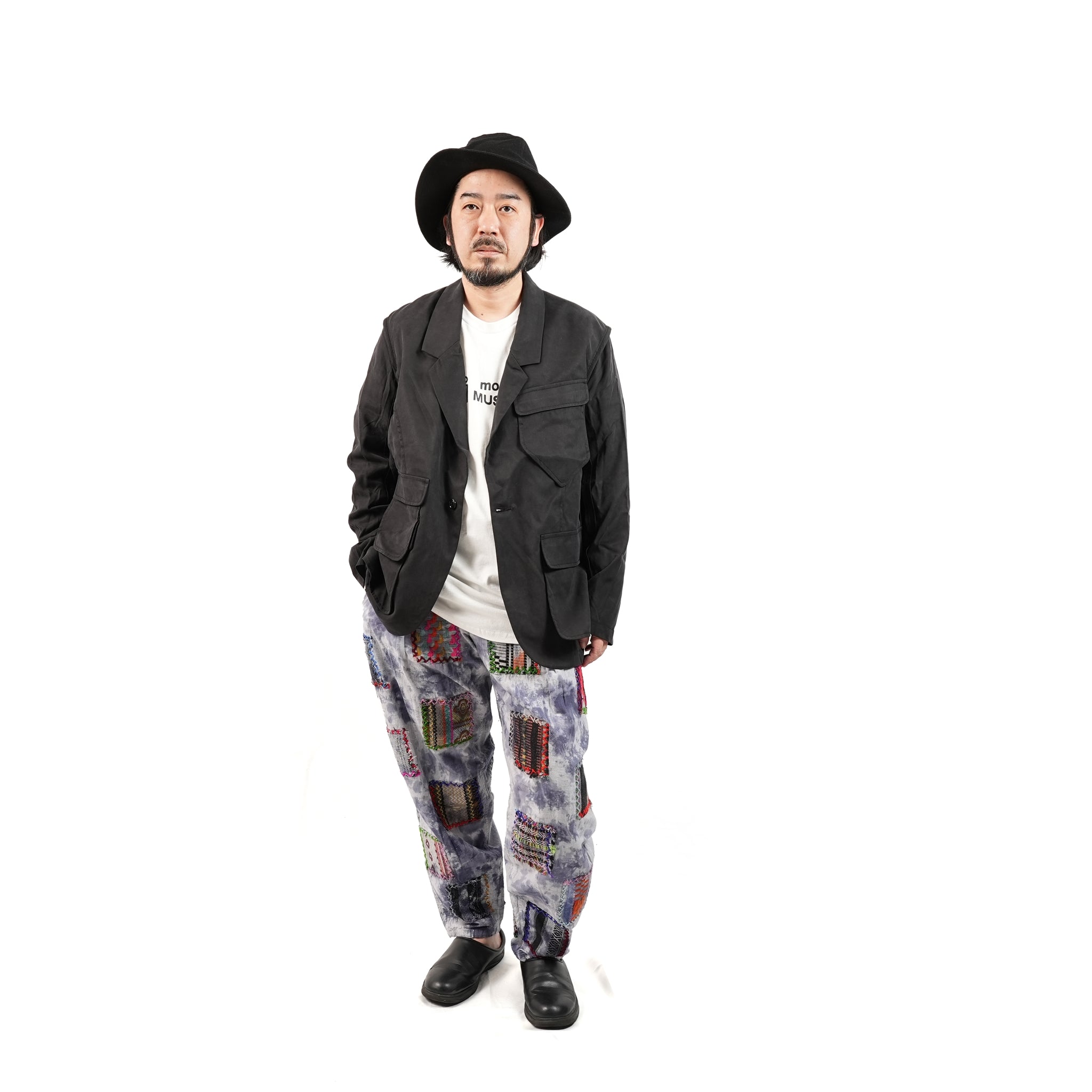 No:M31017-17 | Name:Ura Low Lapel Blazer | Color:Tencel Black【MONITALY_モニタリー】【archive】