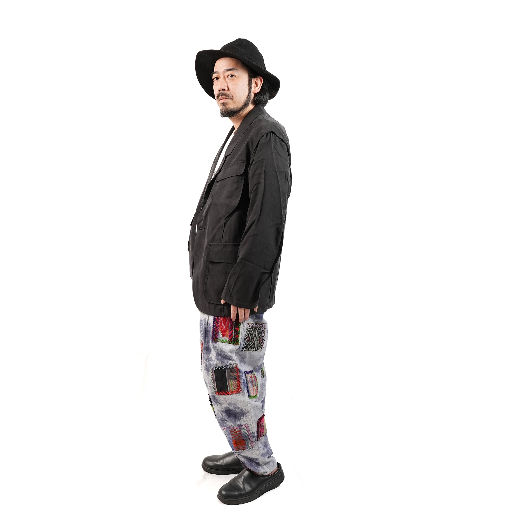 No:M31017-17 | Name:Ura Low Lapel Blazer | Color:Tencel Black【MONITALY_モニタリー】【archive】