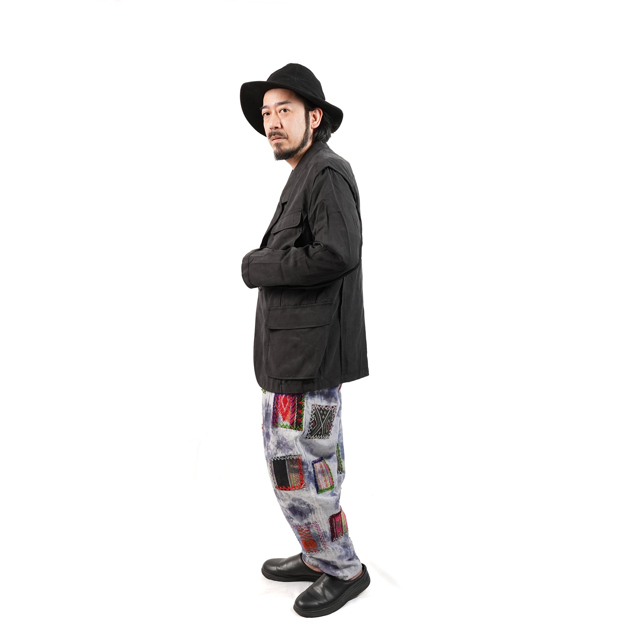 No:M31017-17 | Name:Ura Low Lapel Blazer | Color:Tencel Black【MONITALY_モニタリー】