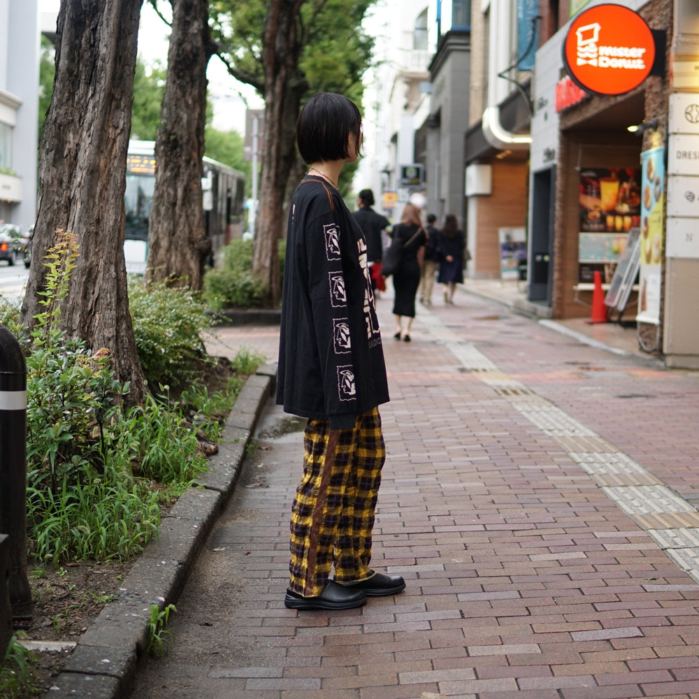 No:24340 | Name:MADORASINDAHOUSE ILLUSION LONGSLEEVE BF TEE | Color:Washed Black | Size:M/L【ONE TEASPOON】-ONE TEASPOON-ADDICTION FUKUOKA