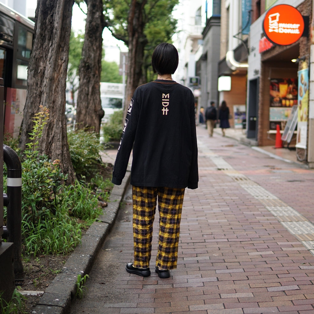 No:24340 | Name:MADORASINDAHOUSE ILLUSION LONGSLEEVE BF TEE | Color:Washed Black | Size:M/L【ONE TEASPOON】-ONE TEASPOON-ADDICTION FUKUOKA
