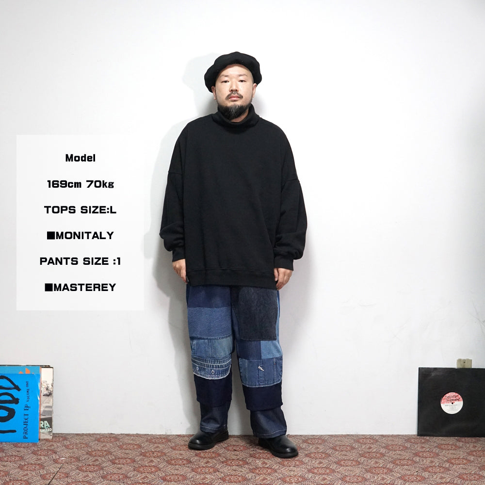 No:M30700C | Name:Turtleneck Sweatshirt | Color:Black | Size:M/L【MONITALY】-MONITALY-ADDICTION FUKUOKA