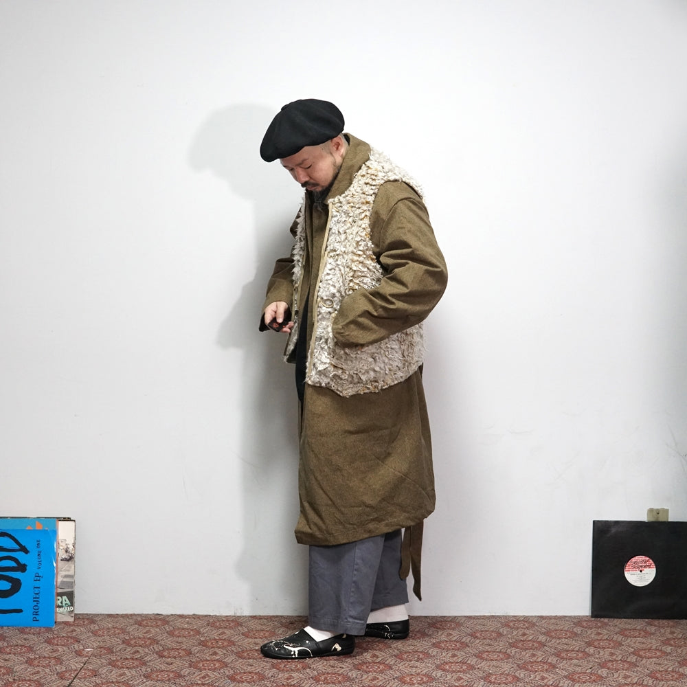 No:M30008 | Name:Jute Coat | Color:Old Hunting Brown/Black Mix | Size:38/40/42【MONITALY】-MONITALY-ADDICTION FUKUOKA