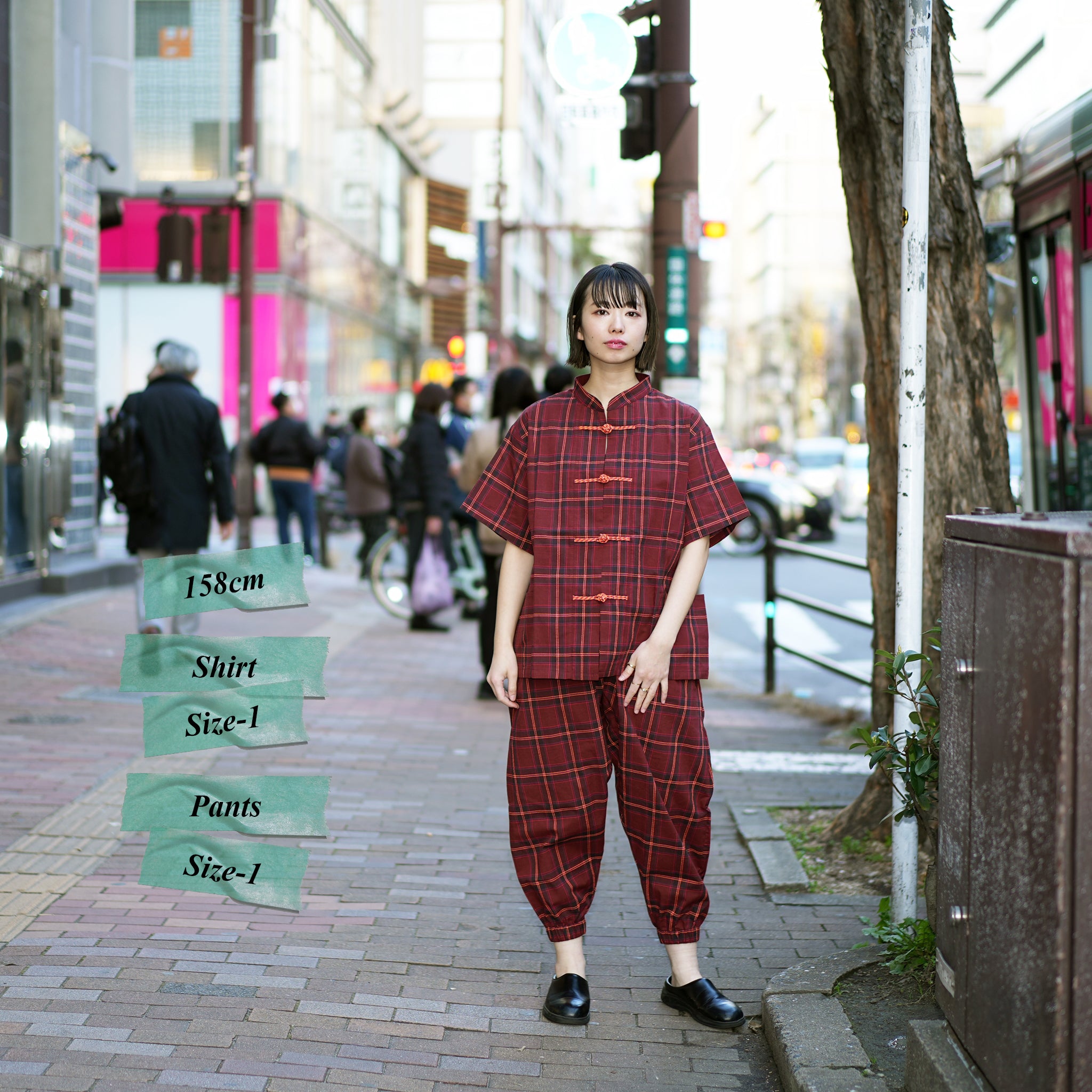 No:bsd23SS-10_a | Name:Checked sarrouel pants | Color:Red【BEDSIDEDRAMA_ベッドサイドドラマ】【archive】