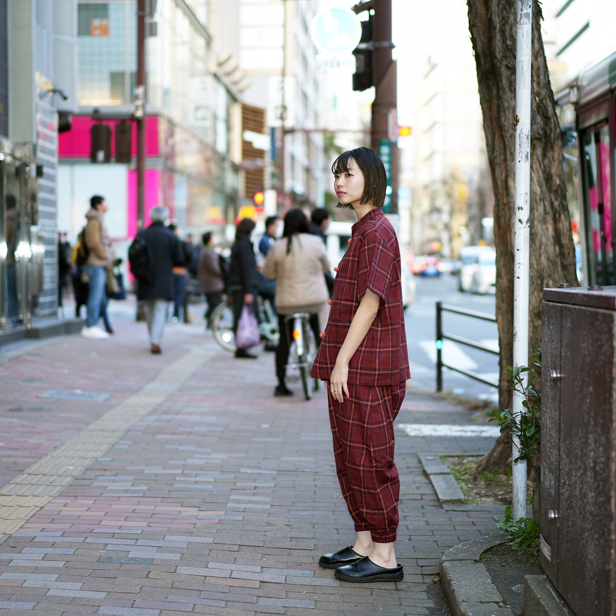 No:bsd23SS-10_a | Name:Checked sarrouel pants | Color:Red【BEDSIDEDRAMA_ベッドサイドドラマ】【archive】