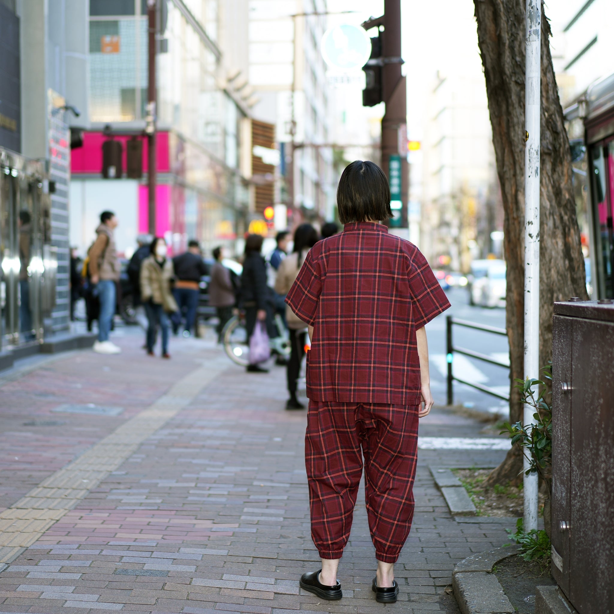 No:bsd23SS-10_a | Name:Checked sarrouel pants | Color:Red【BEDSIDEDRAMA_ベッドサイドドラマ】【archive】