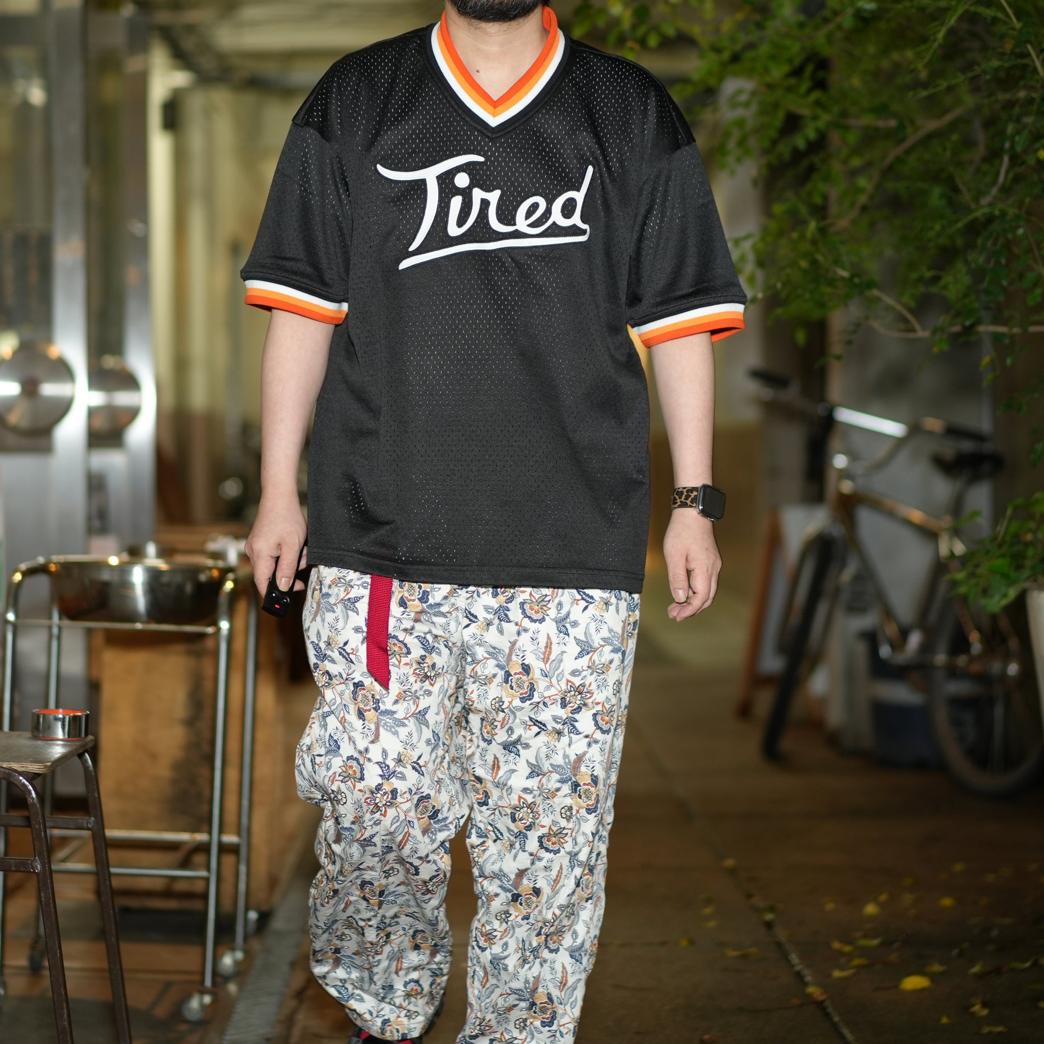 No:TS00130 | Name:ROUNDERS MESH BASEBALL JERSEY | Color:Black【TIRED_タイレッド】