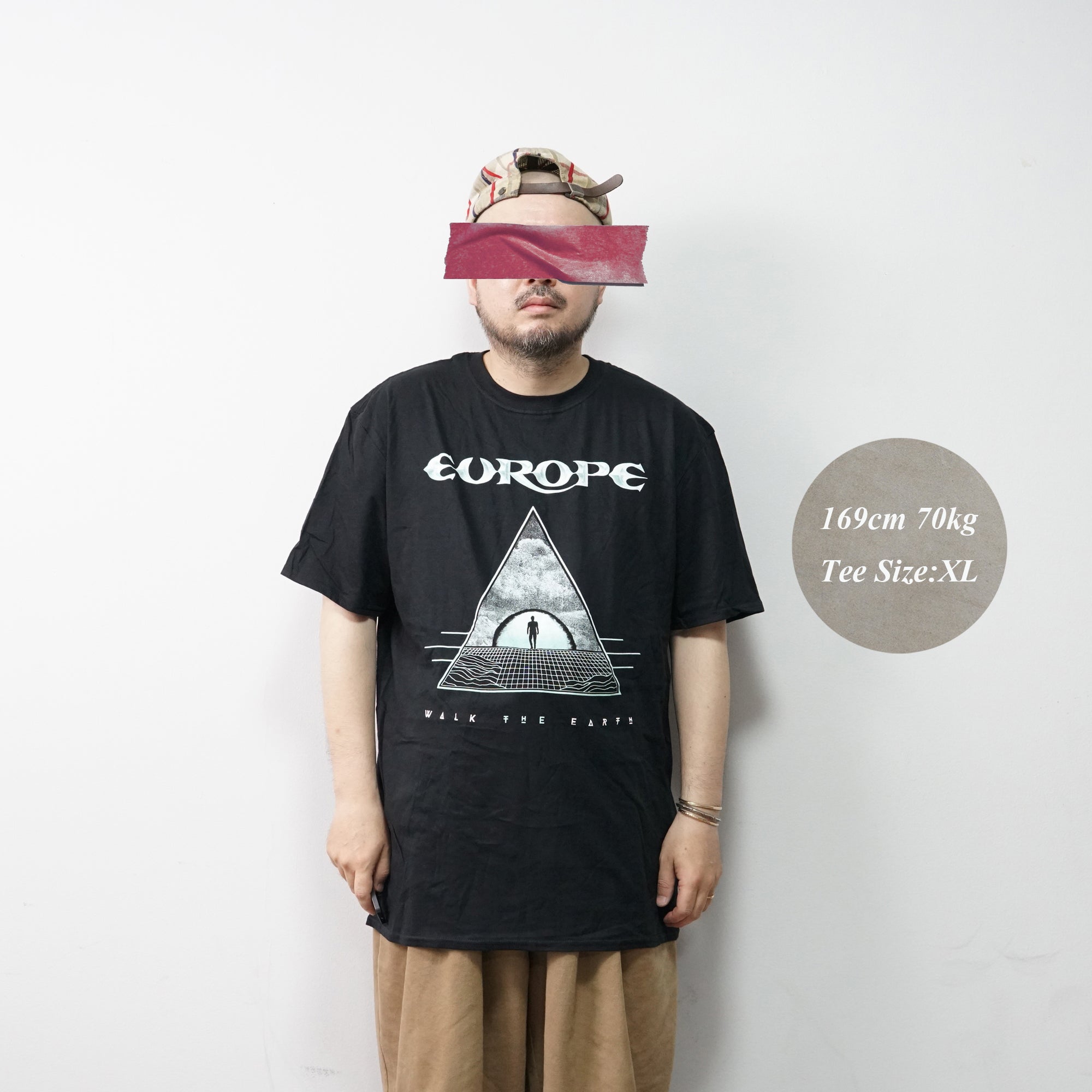 No:EURTS02MB | Artist:Europe | Name:Walk The Earth | Color:Black | Size:L/1XL【ROCK OFF】【ネコポス選択可能】