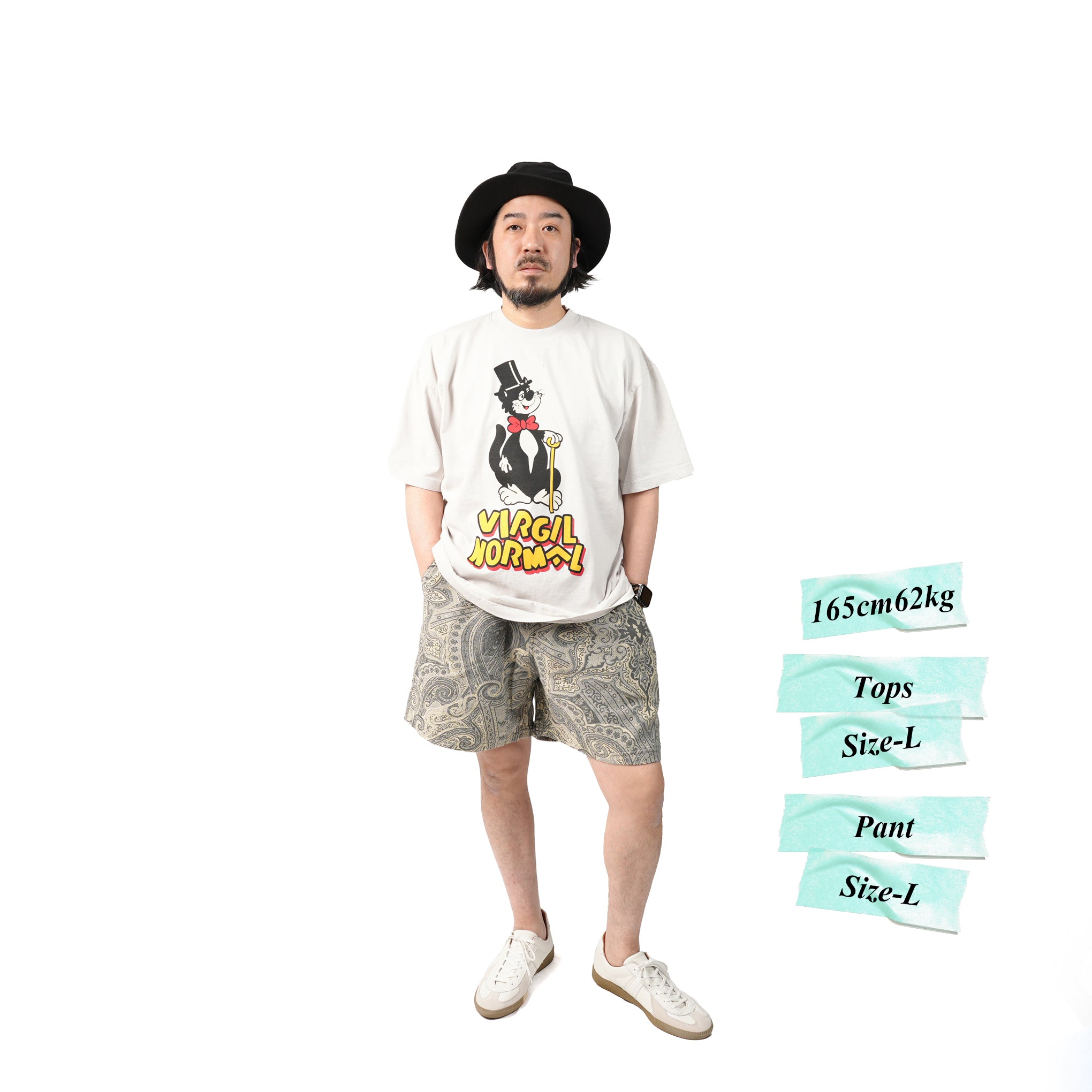No:M31351-1 | Name:Easy Baggy Shorts w/ Quick Release Buckle | Color:Betro Paisley Grey【MONITALY_モニタリー】