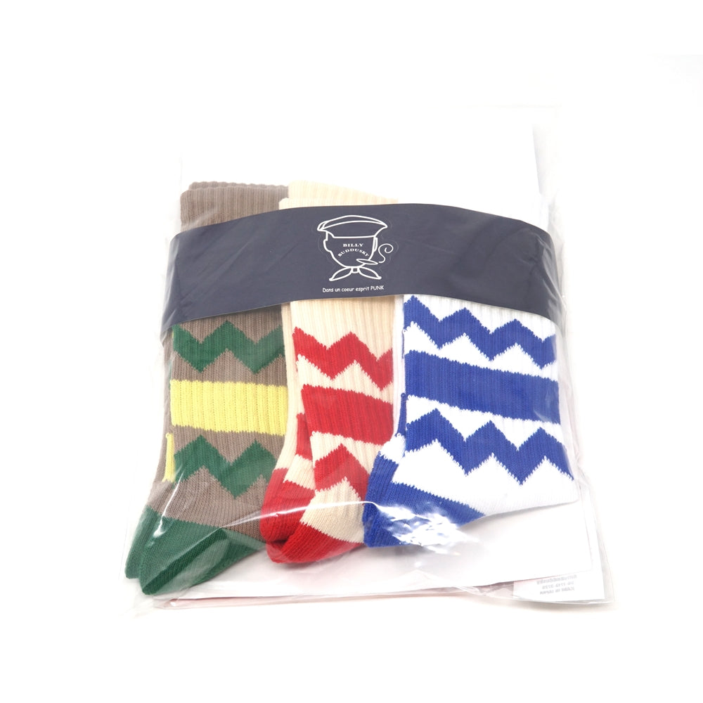 No:BB-TPS | Name: PACK SOCKS | Color :WHITE/IVORY/KHAKI 【BILLY BUDDUSKY ビリーバダスキー】【ネコポス選択可能】-BILLY BUDDUSKY-ADDICTION FUKUOKA