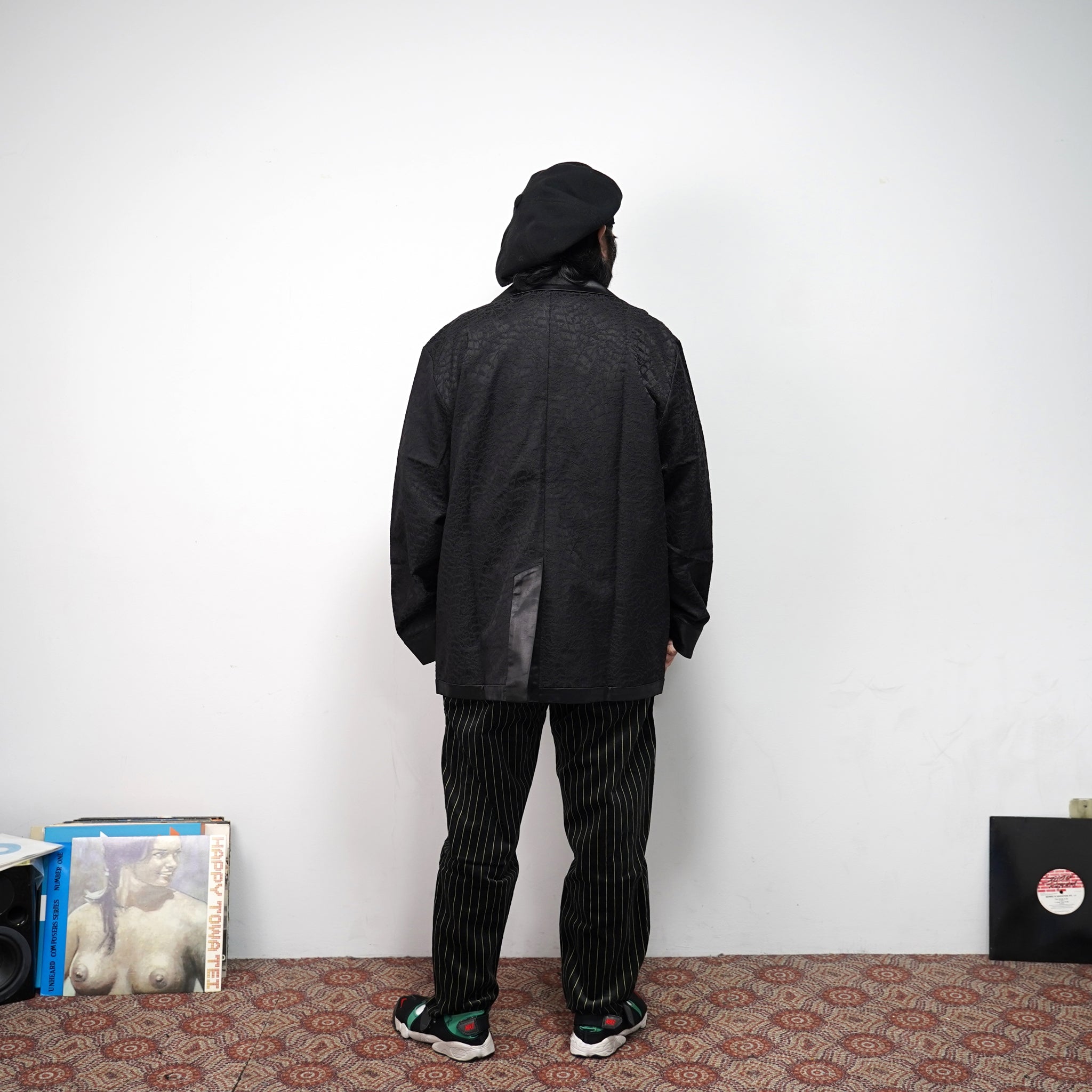 PS21J03 | JACQUARD SUIT JKT | Color:Black | Size:1/2【PLATEAU STUDIO_プラトー スタジオ】