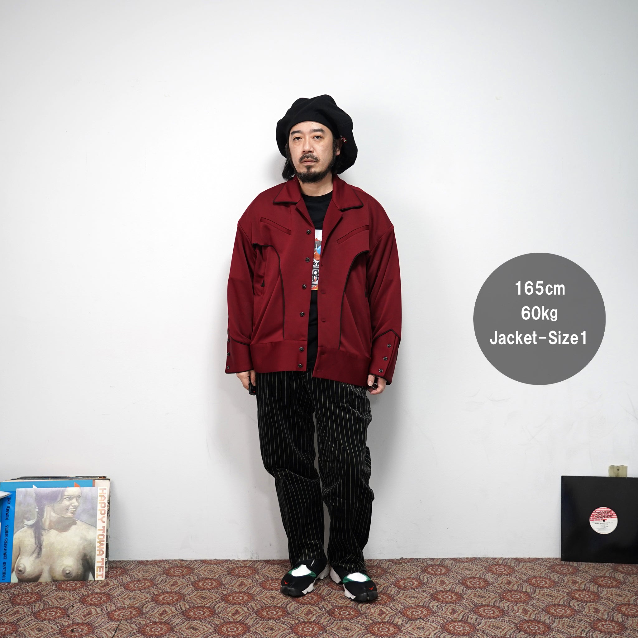 PS21J01B | WESTERN JACKET | Color:Burgundy | Size:1/2【PLATEAU STUDIO_プラトー スタジオ】