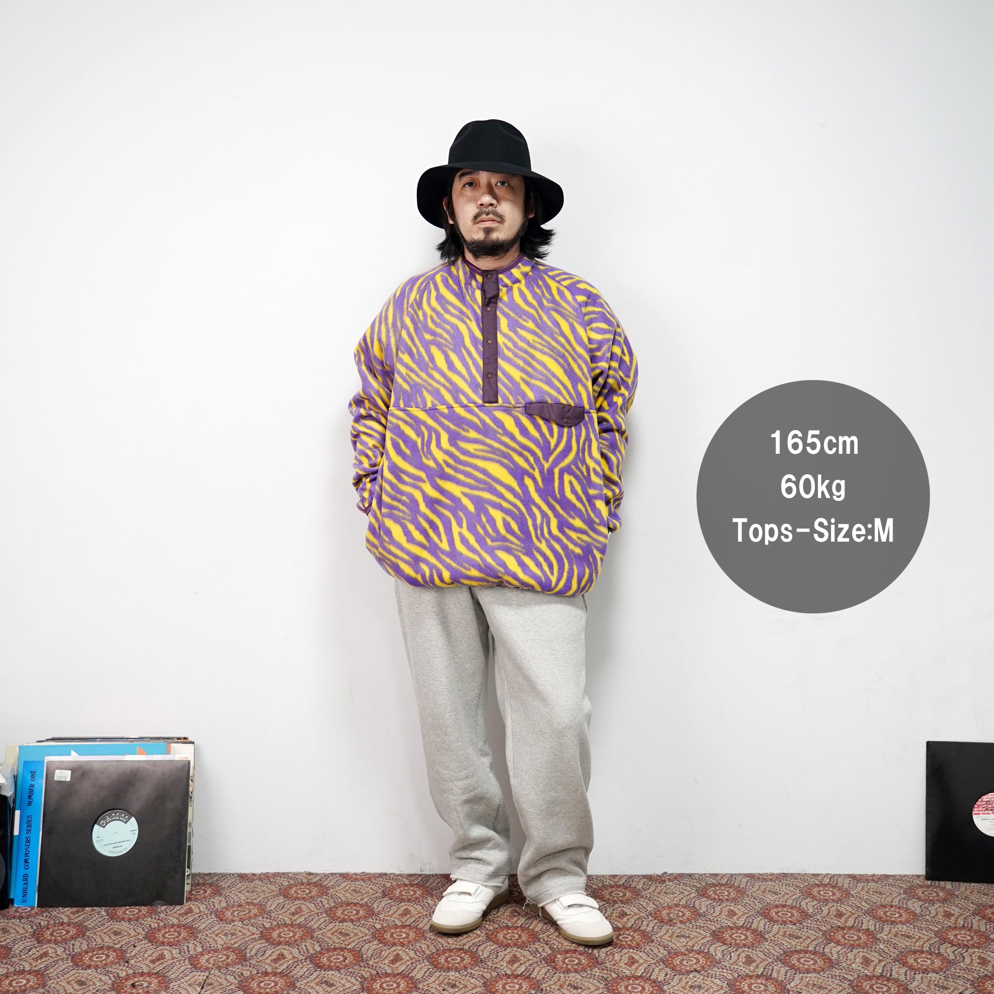 No:sn21f004 | Name:Printed Snap Raglan Tee | Color:Leopard/Geraffe/Zebra Purpul | Size:M/L【SUNNYSPORTS_サニースポーツ】【archive】