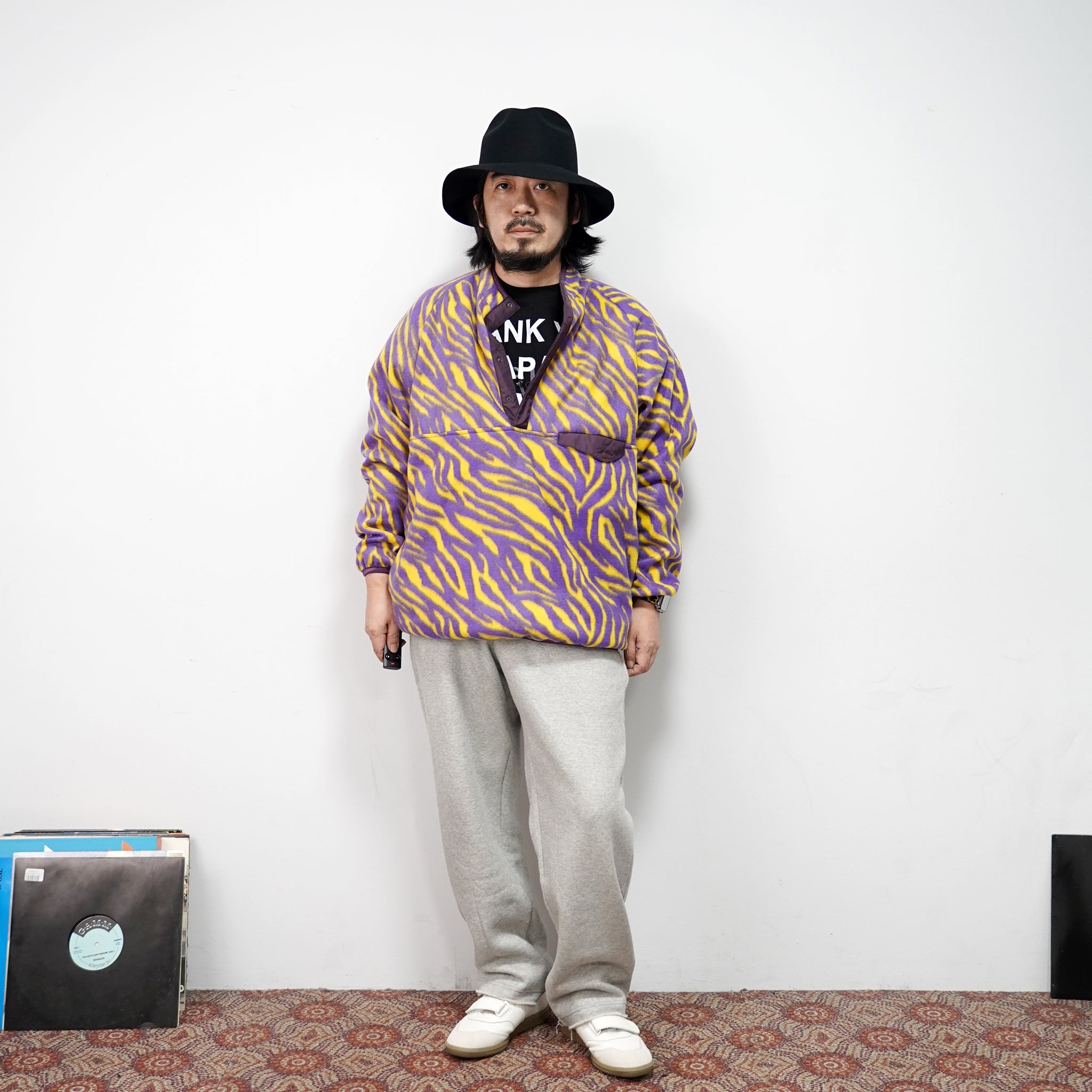 No:sn21f004 | Name:Printed Snap Raglan Tee | Color:Leopard/Geraffe/Zebra Purpul | Size:M/L【SUNNYSPORTS_サニースポーツ】【archive】