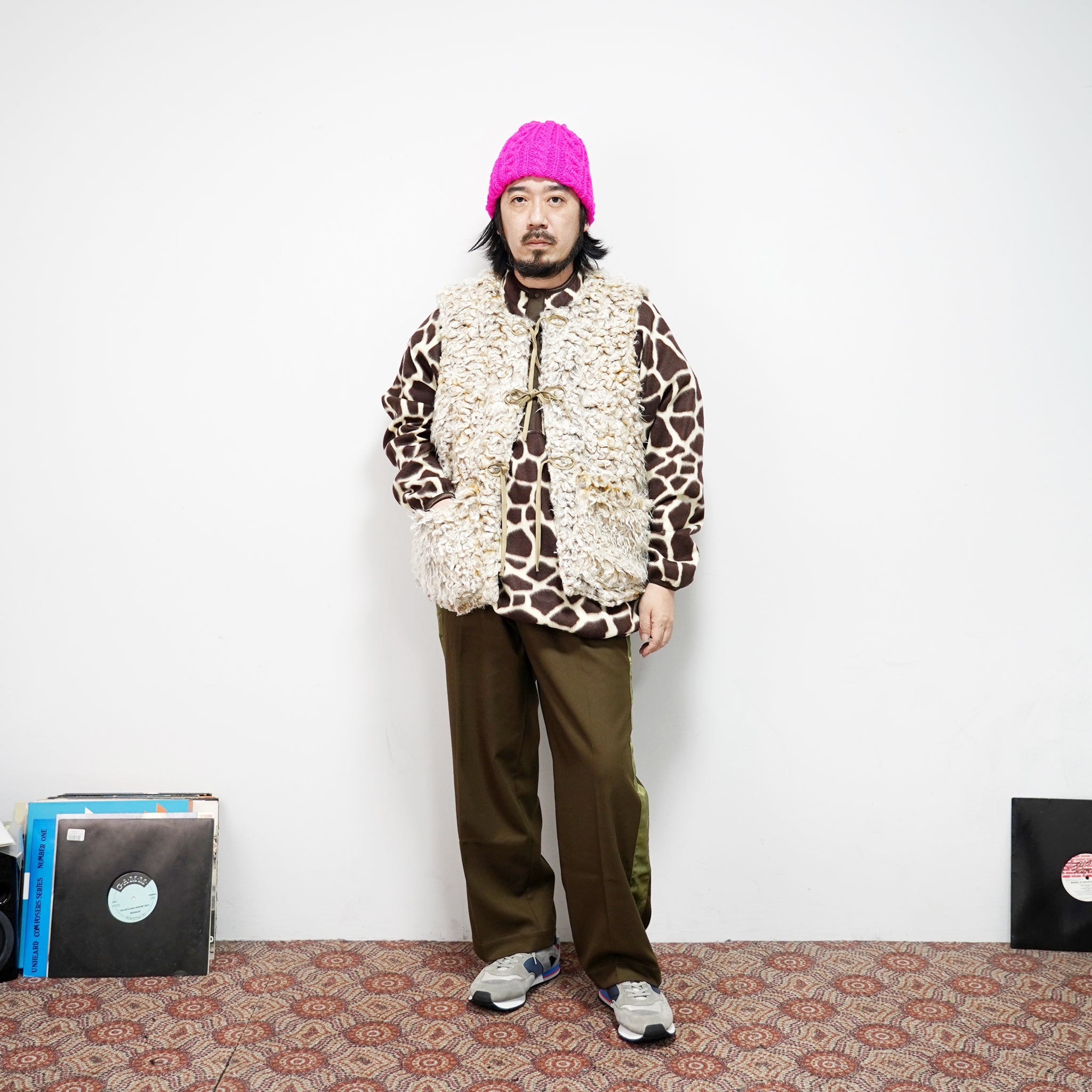 No:sn21f004 | Name:Printed Snap Raglan Tee | Color:Leopard/Geraffe/Zebra Purpul | Size:M/L【SUNNYSPORTS_サニースポーツ】【archive】
