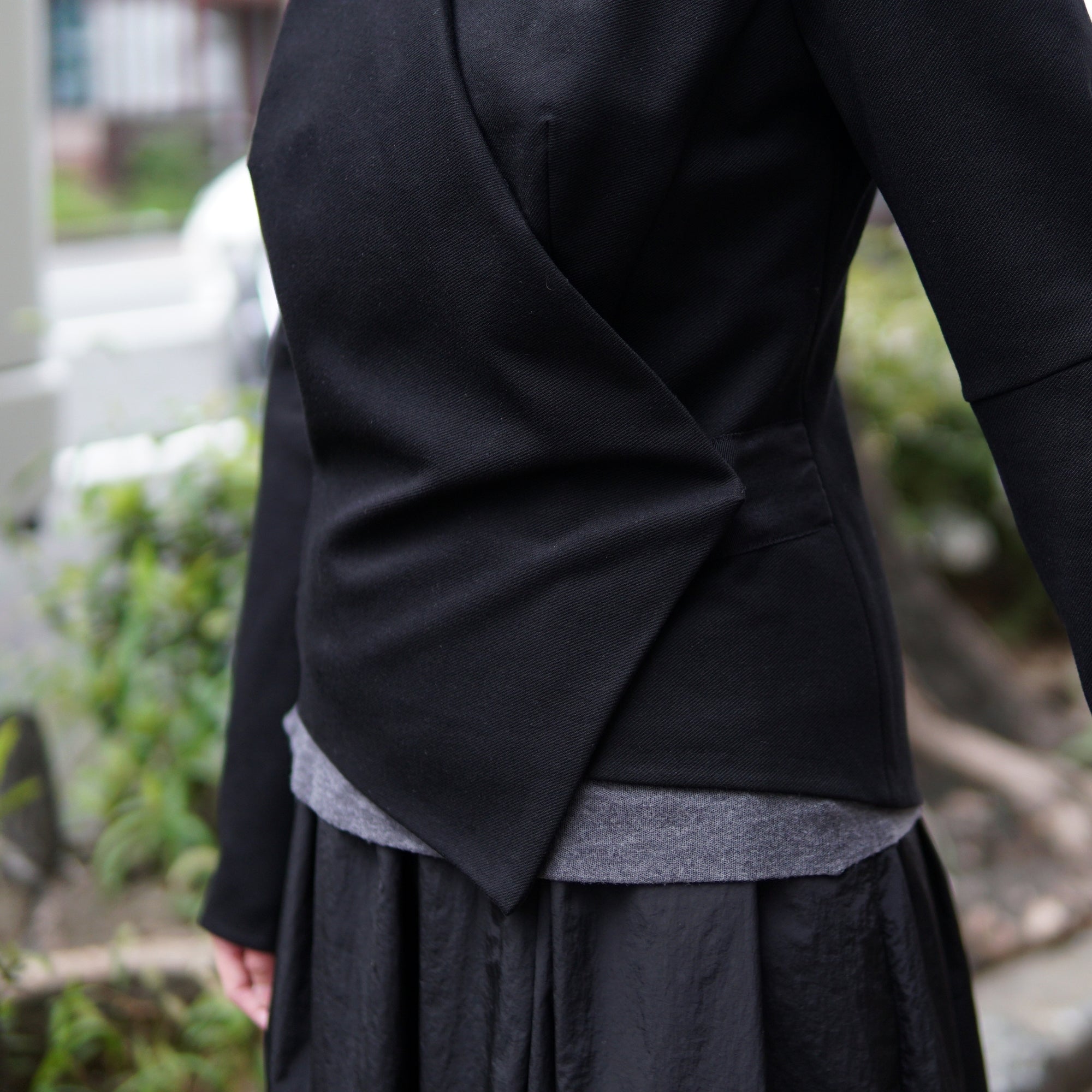 No:GA1-2821 | Name:Jacket With Open Wrap | Color:Black | Size:S【G2A】-G2A-ADDICTION FUKUOKA