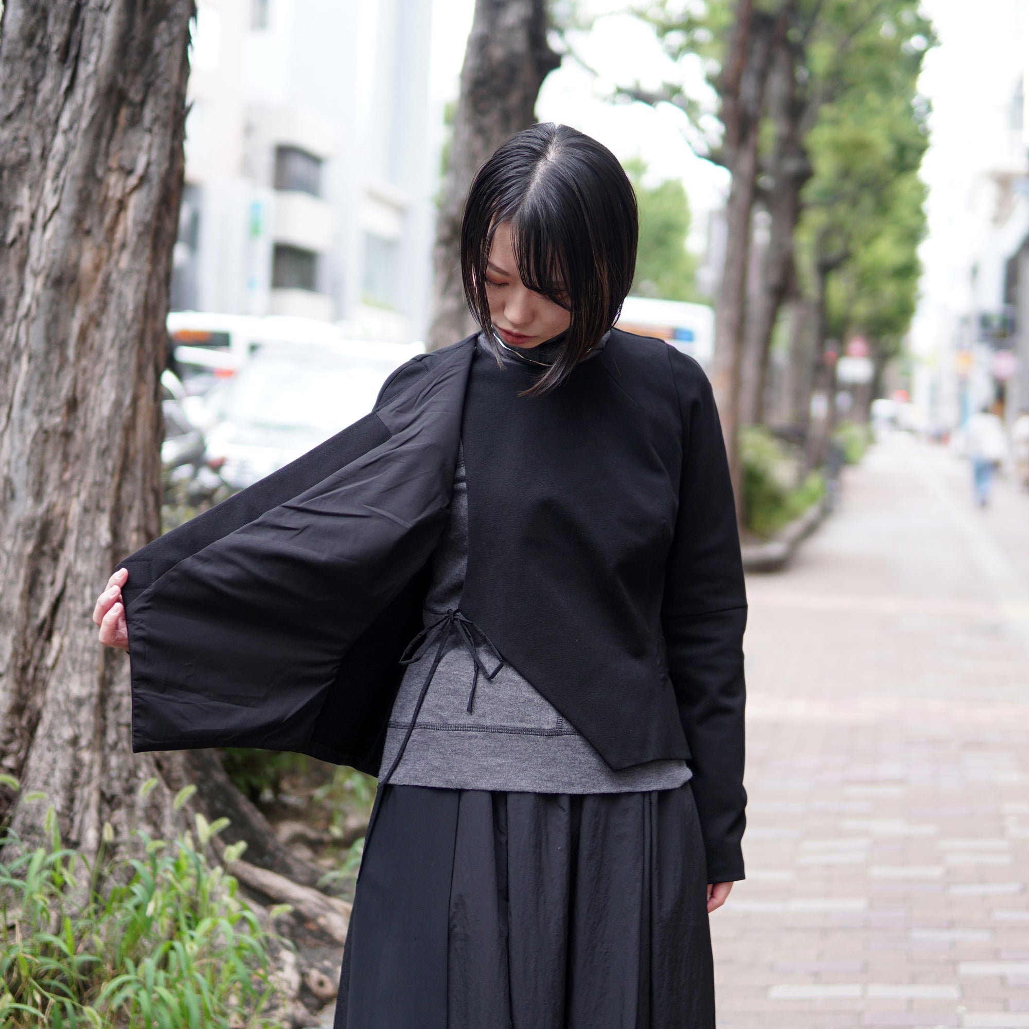 No:GA1-2821 | Name:Jacket With Open Wrap | Color:Black | Size:S【G2A】-G2A-ADDICTION FUKUOKA