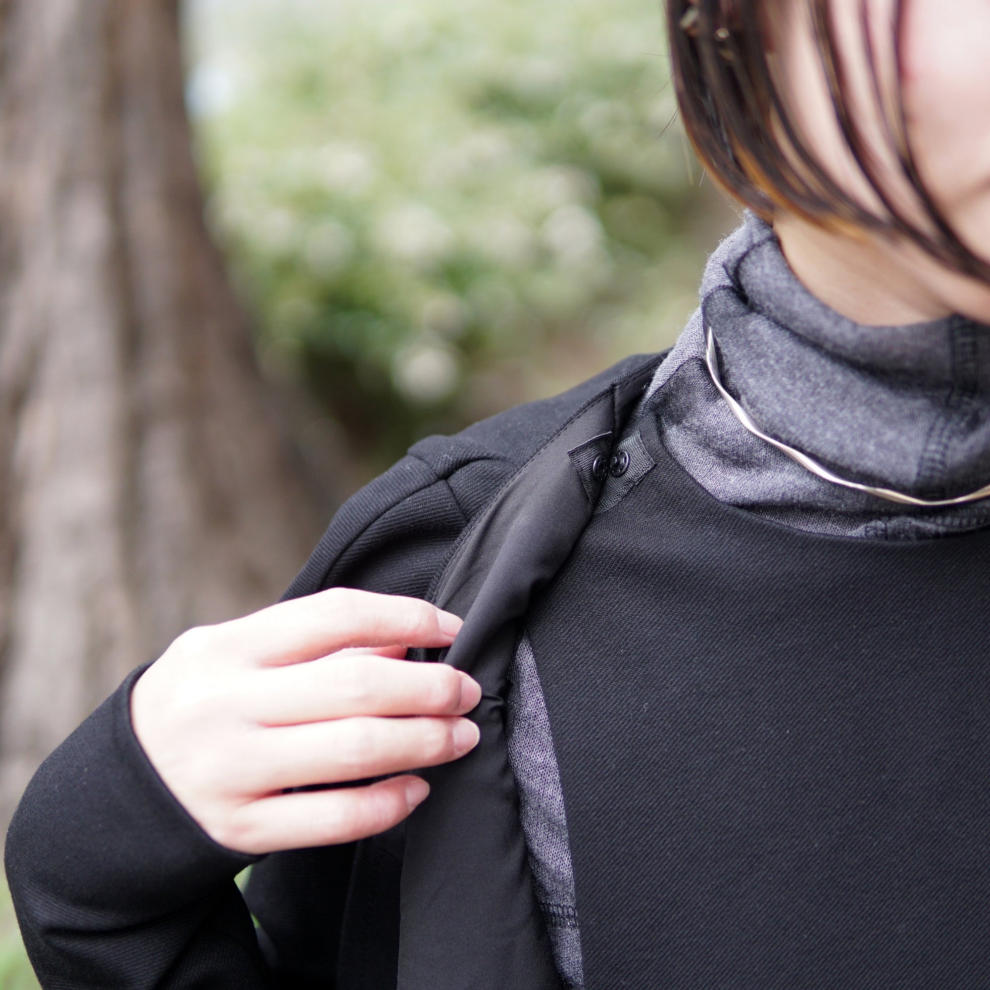 No:GA1-2821 | Name:Jacket With Open Wrap | Color:Black | Size:S【G2A】-G2A-ADDICTION FUKUOKA