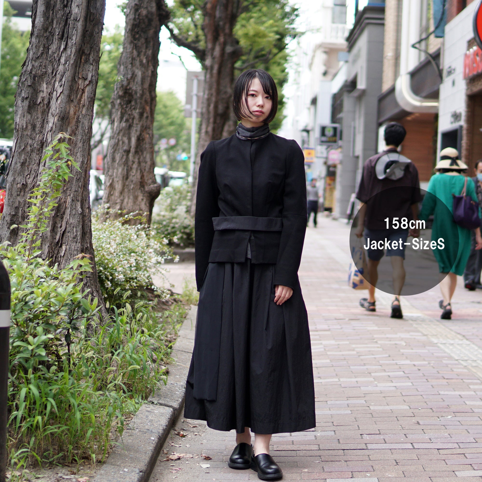 No:GA1-2921 | Name:Jacket With Cast Belt | Color:Black | Size:S/M【G2A】-G2A-ADDICTION FUKUOKA