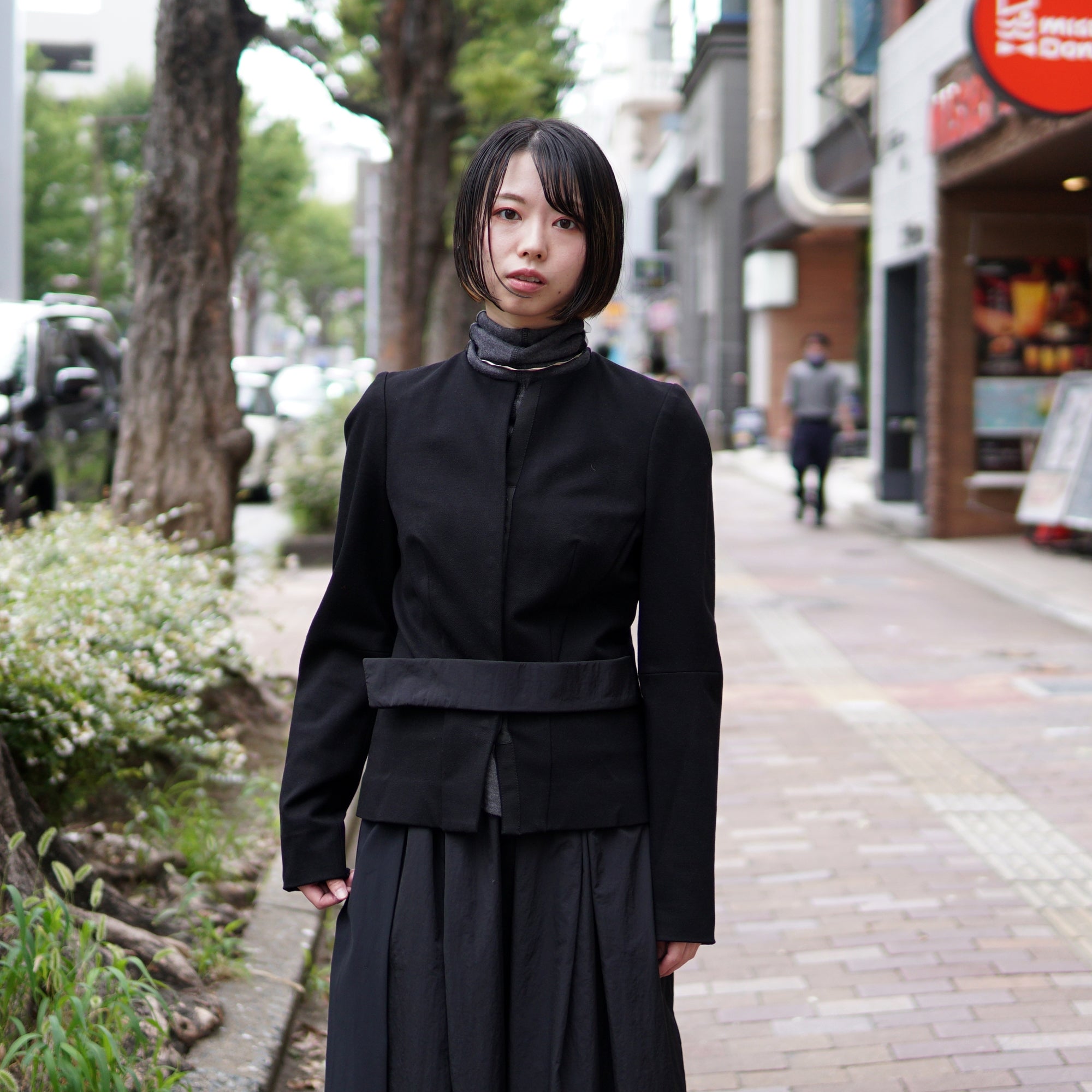 No:GA1-2921 | Name:Jacket With Cast Belt | Color:Black | Size:S/M【G2A】-G2A-ADDICTION FUKUOKA