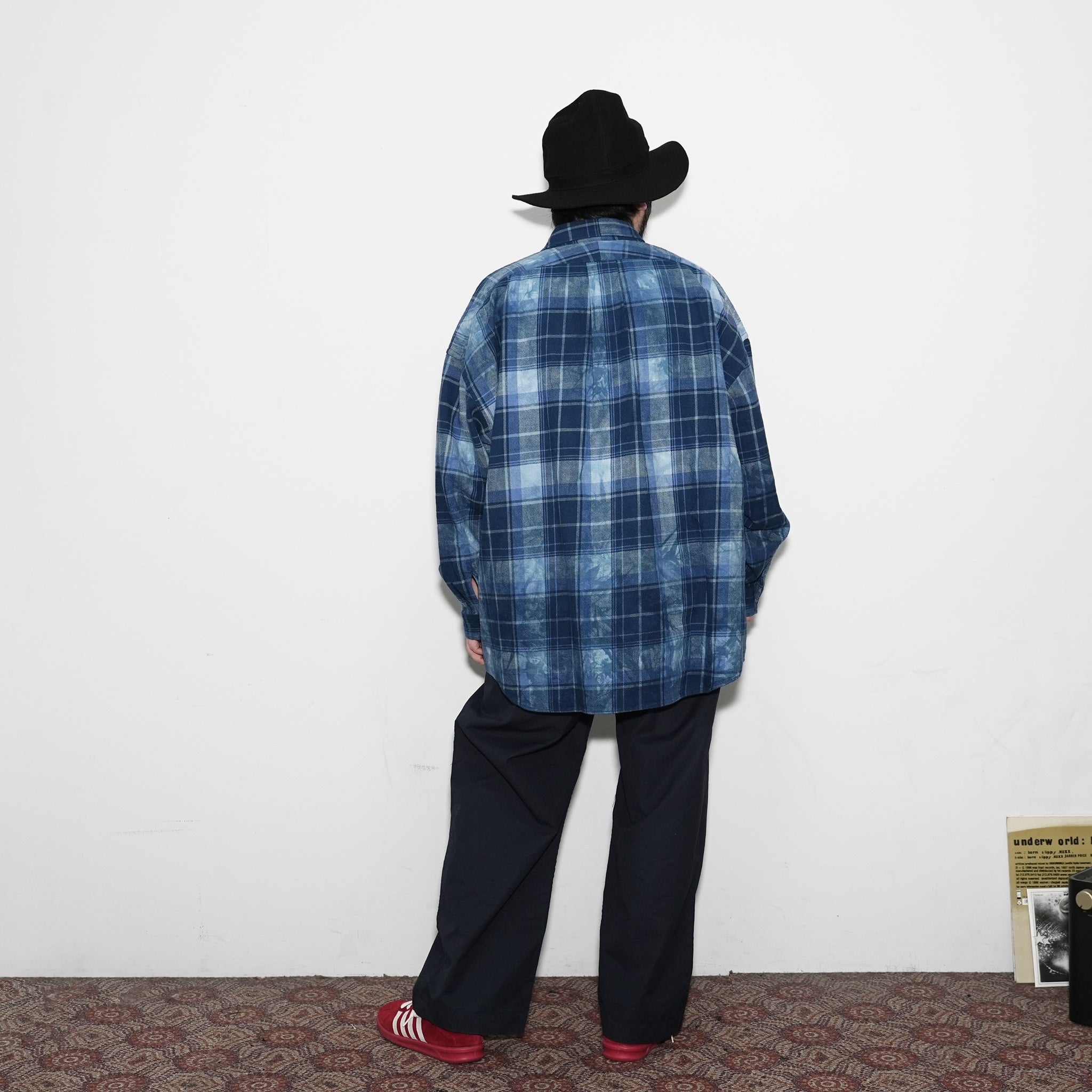 No:RGW-01_A | Name:REGULAR WIDE SHIRTS-AMERICAN CHECK DYE | Color:Blue【CATTA_カッタ】【archive】