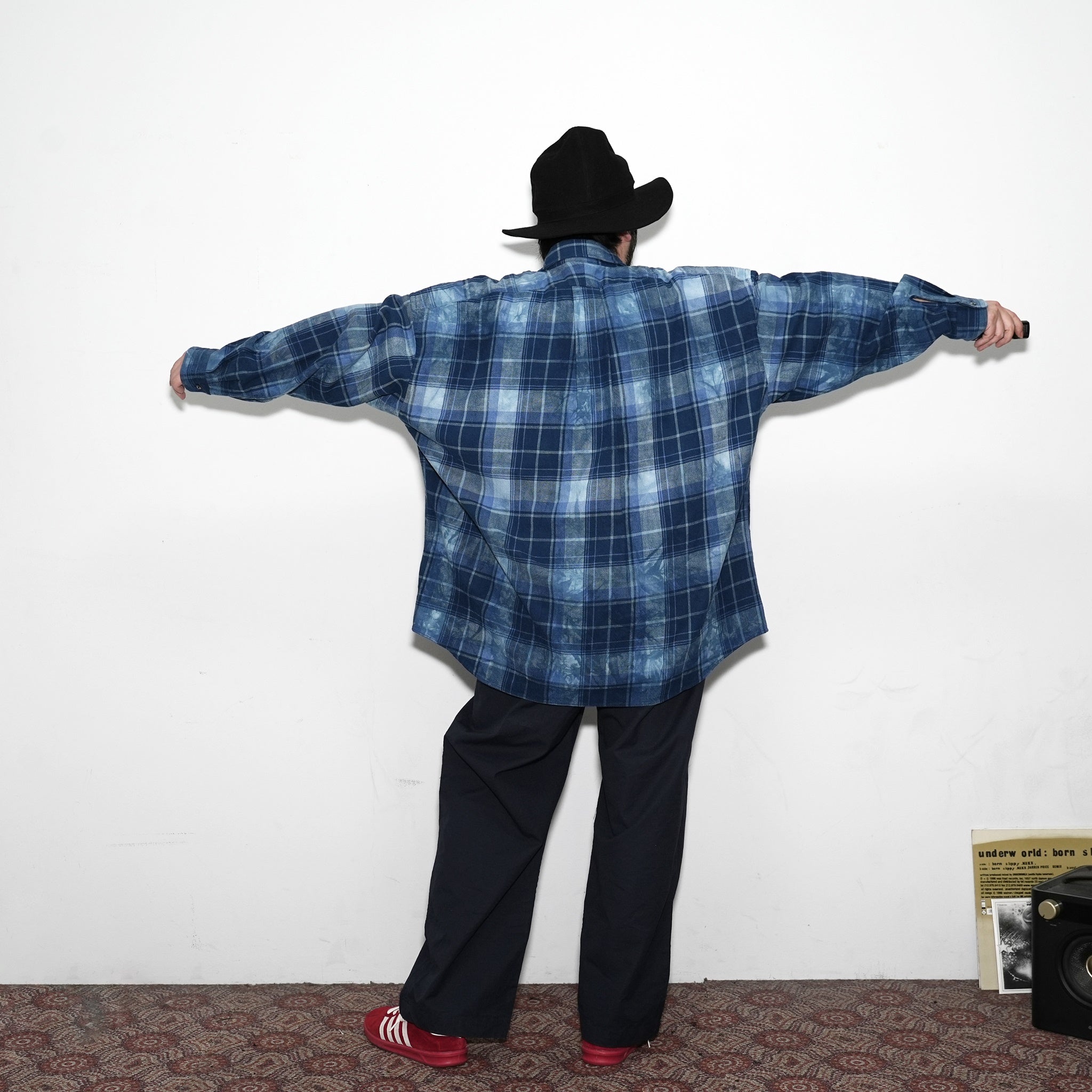 No:RGW-01_A | Name:REGULAR WIDE SHIRTS-AMERICAN CHECK DYE | Color:Blue【CATTA_カッタ】【archive】