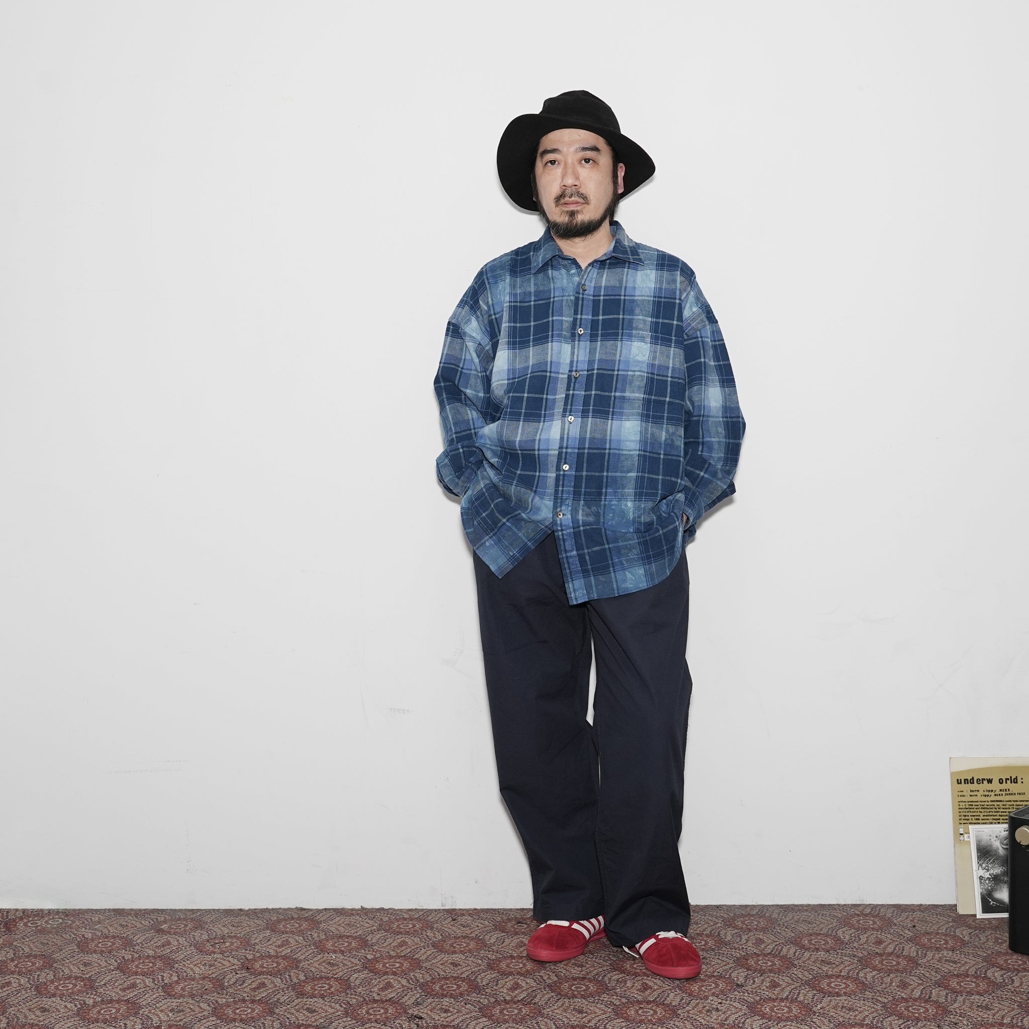 No:RGW-01_A | Name:REGULAR WIDE SHIRTS-AMERICAN CHECK DYE | Color:Blue【CATTA_カッタ】【archive】