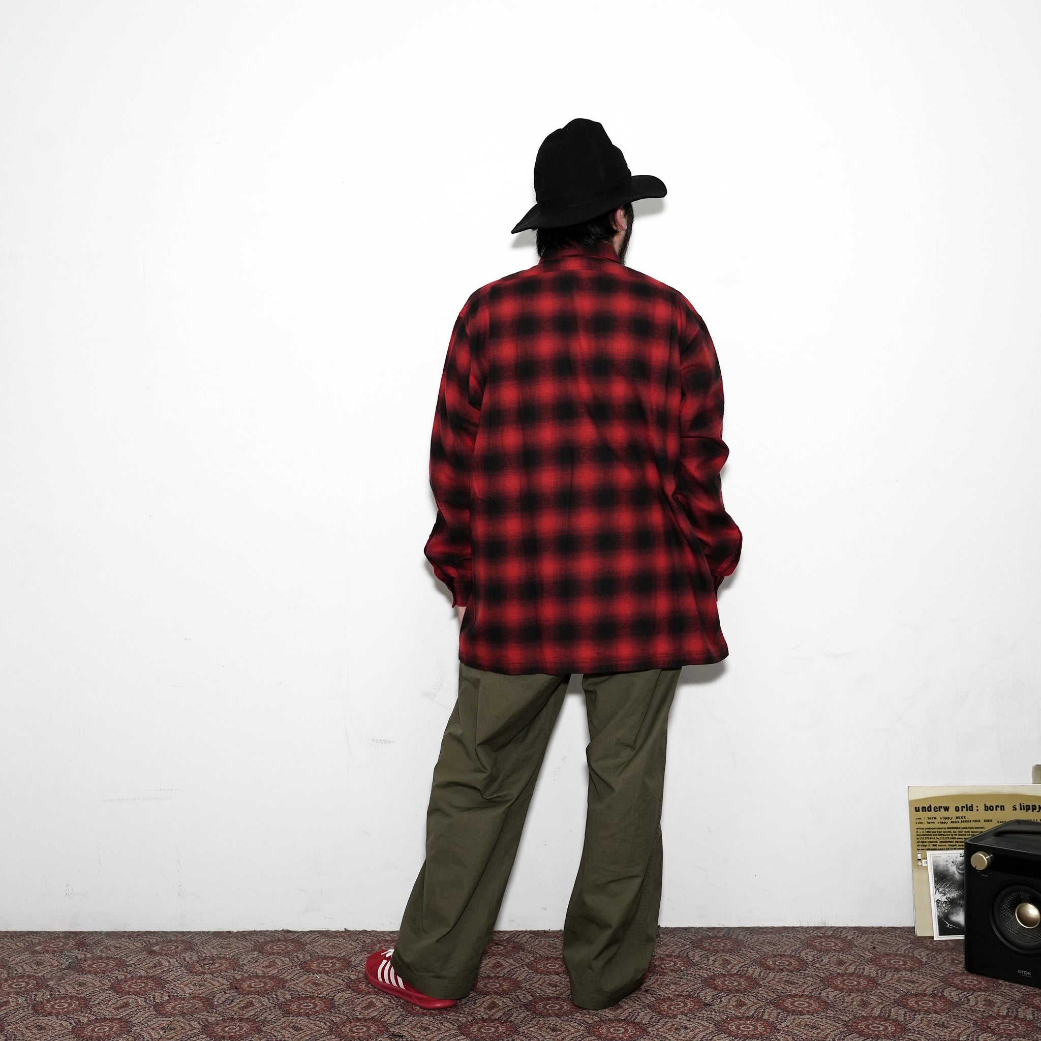 No:WP-02_B | Name:W POCKET SHIRTS-OMBRE CHECK | Color:Red【CATTA_カッタ】【archive】