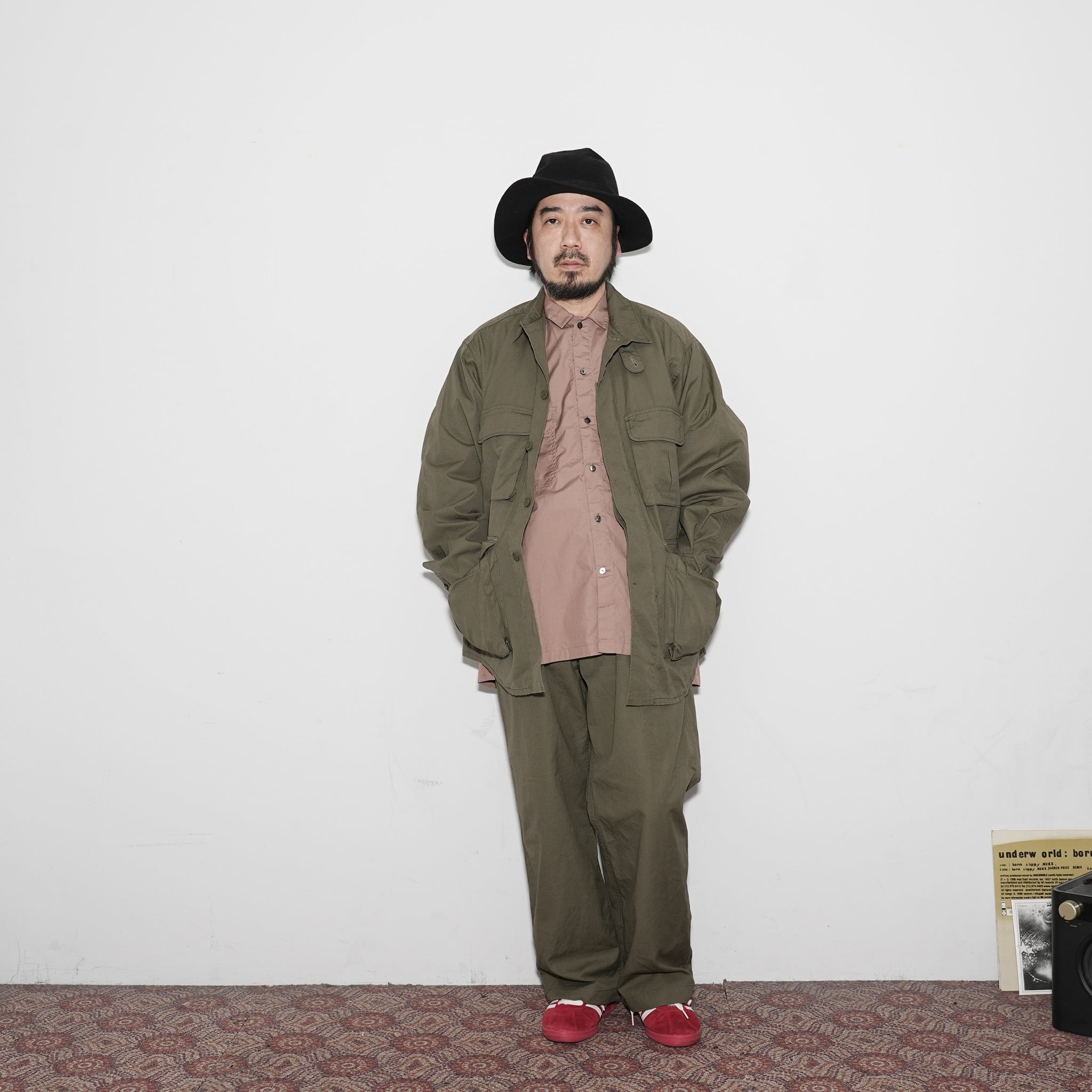 WP-02_C | W POCKET SHIRTS-100/2 BROAD | Color:Brown【CATTA_カッタ】