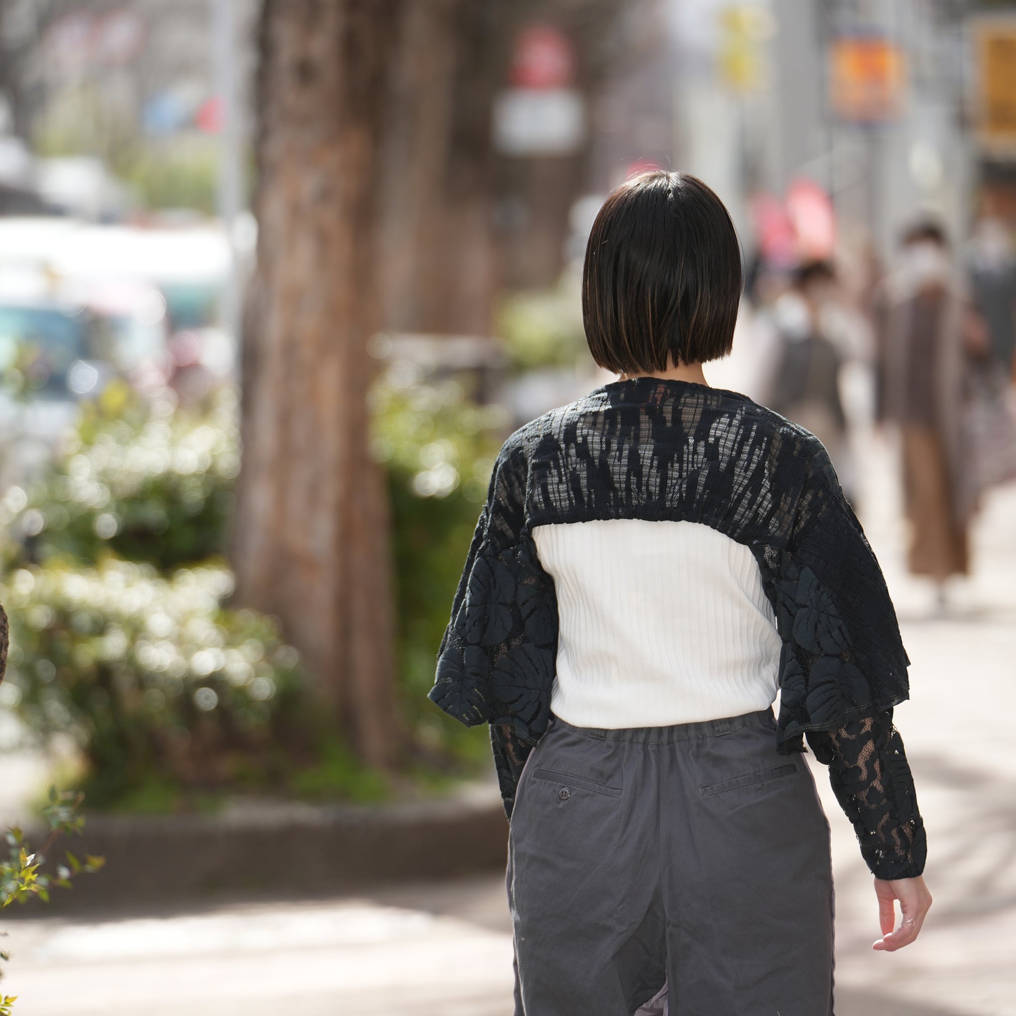 ボタニカルレースボレロ – Wht/Blk | REHERSALL
