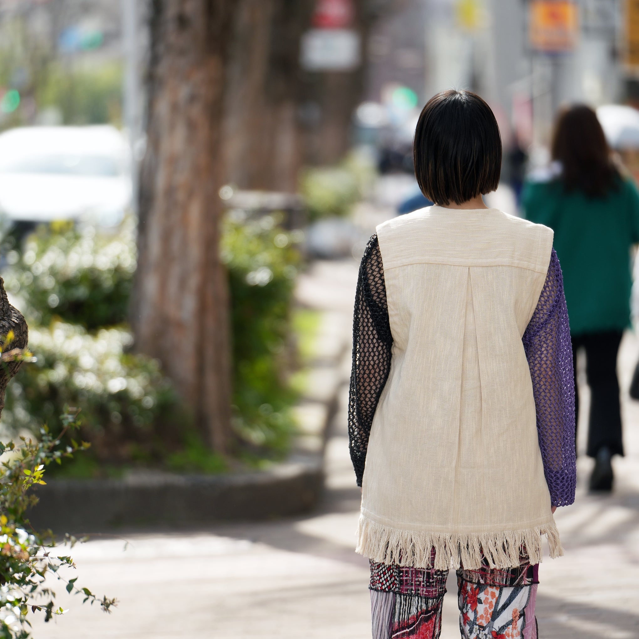 No:020931SL3 | Name:CTN FRINGE GILET | Color:Cream【SARA MALLIKA_サラマリカ】【archive】
