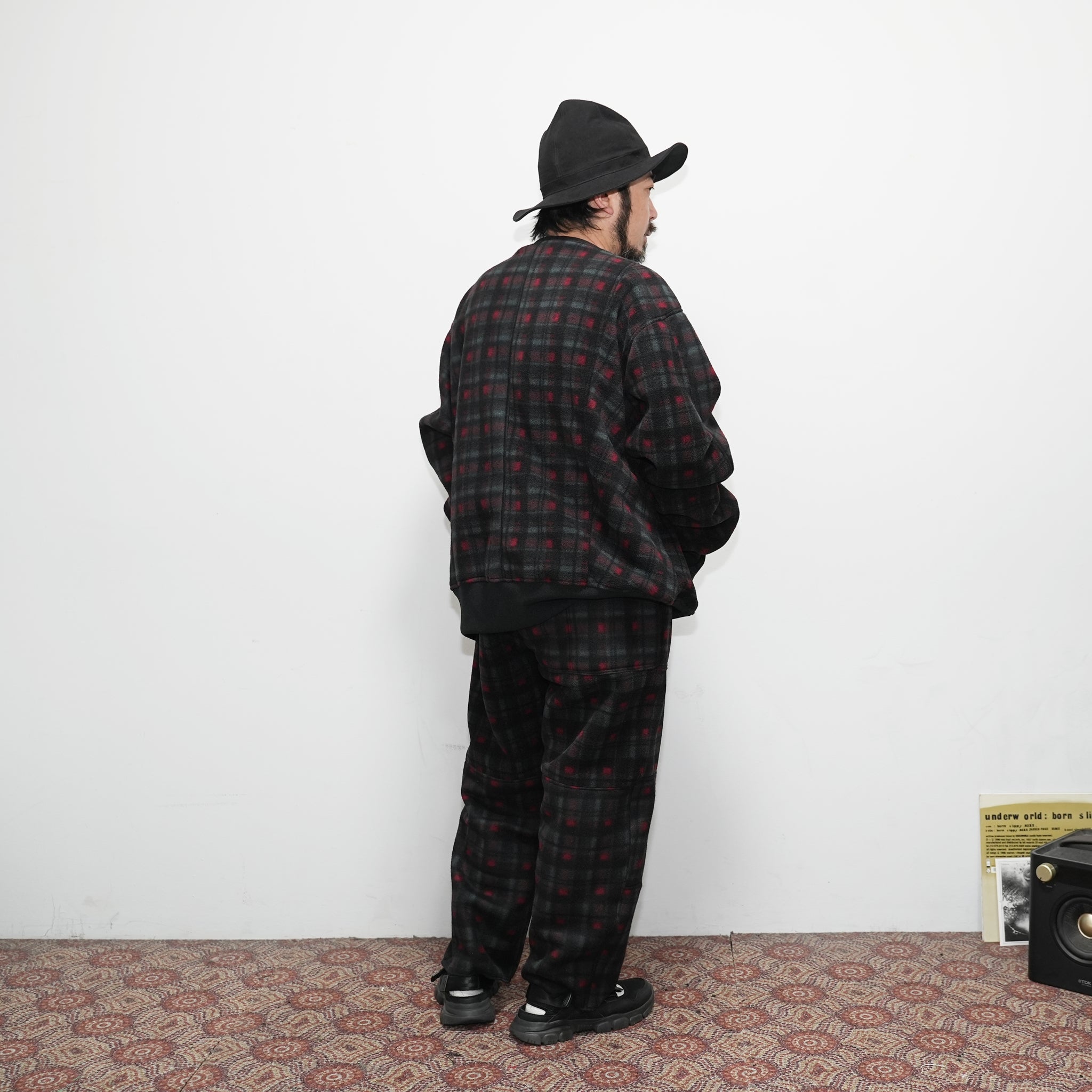 odd22fw02 | Custom Fleece Wide Pants – Check | ODDMENT