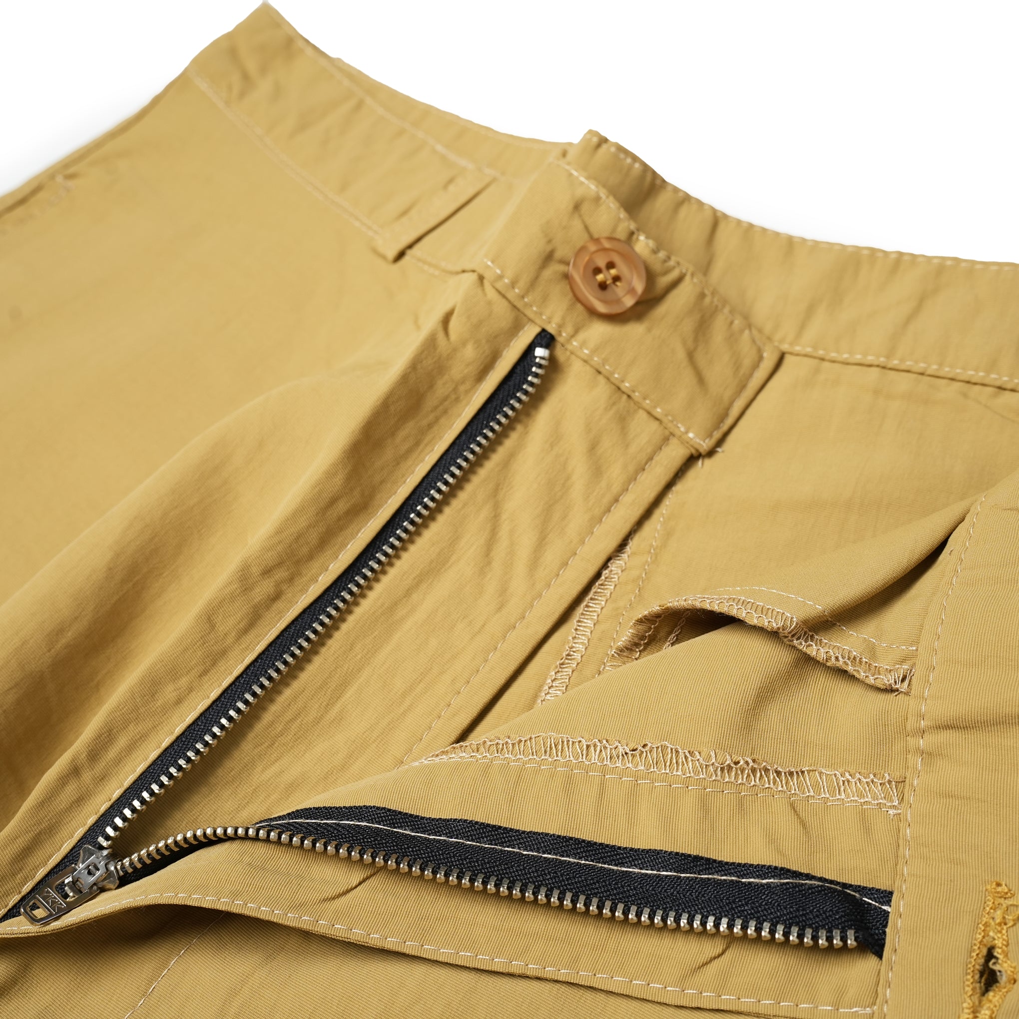 SHELLED NYLON TROUSERS_MORKGRAIN GARMENTS – BROWN / BEIGE | SMOKE T ONE