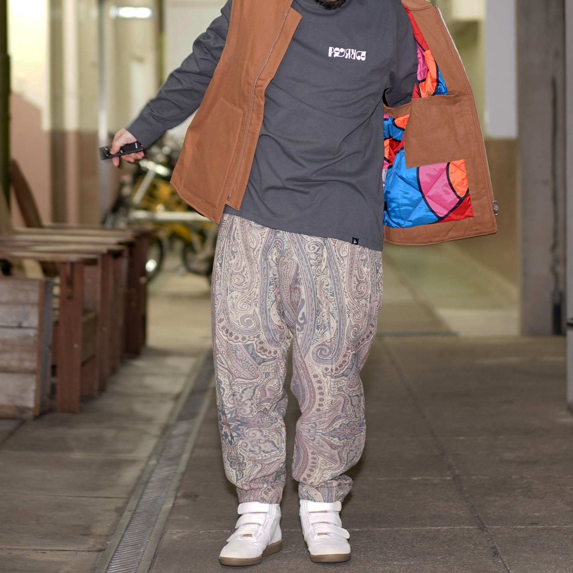 No:M29301 | Name:Riding Pants | Color:BETRO Paisley | Size-30/32/34【MONITALY】-MONITALY-ADDICTION FUKUOKA