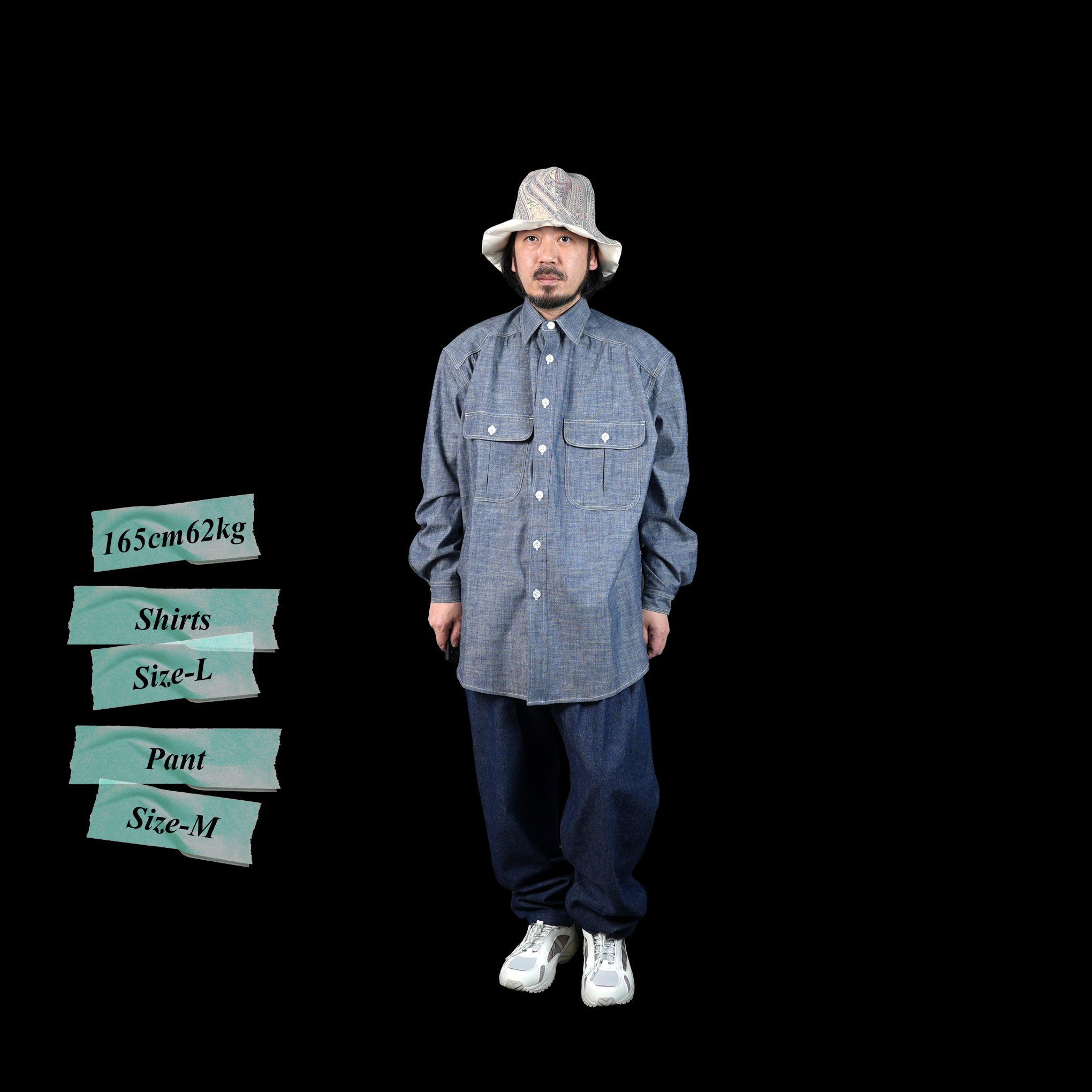 M31305-24 | Drop Crotch Pants | Color:Chambray【MONITALY_モニタリー】