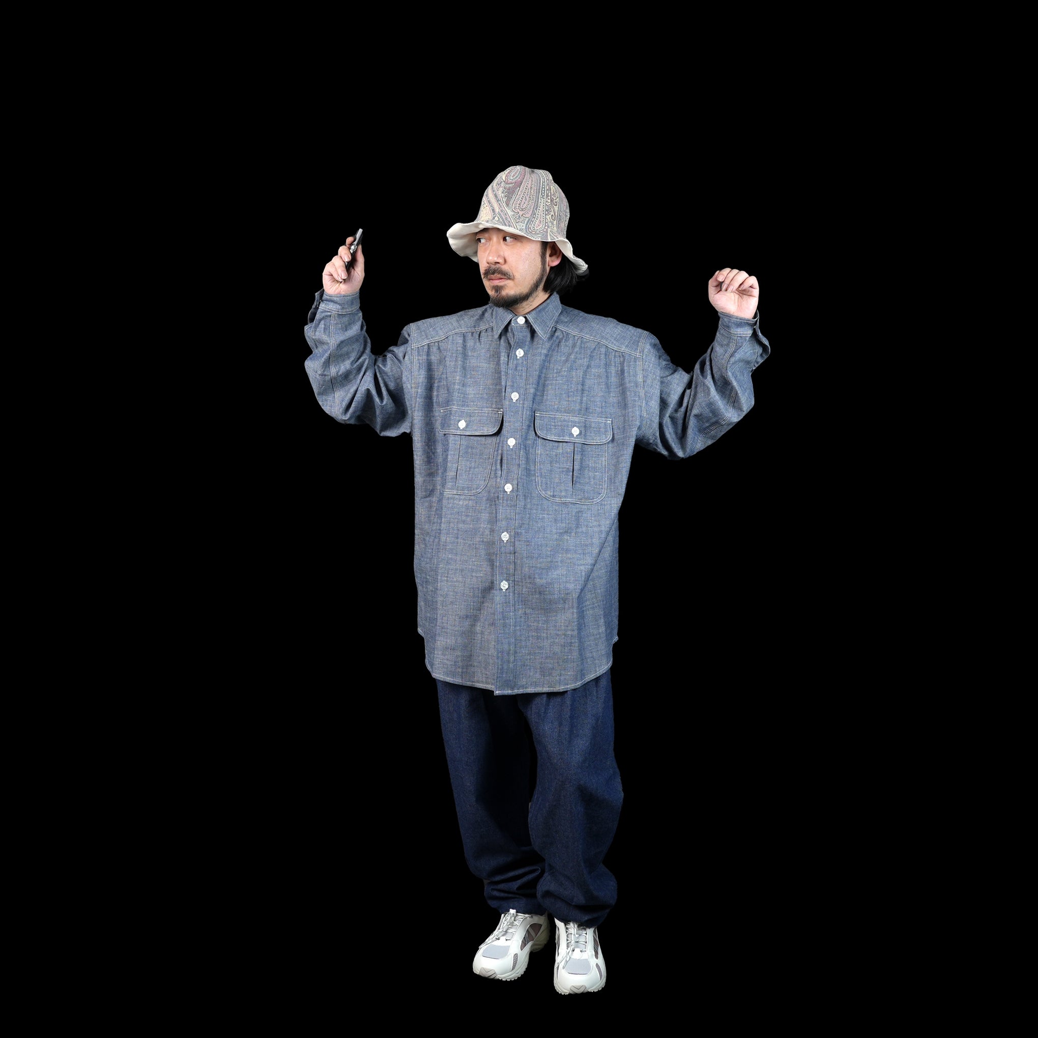 M31808-1 | Giorgio Work Shirt | Color:Chambray【MONITALY_モニタリー】