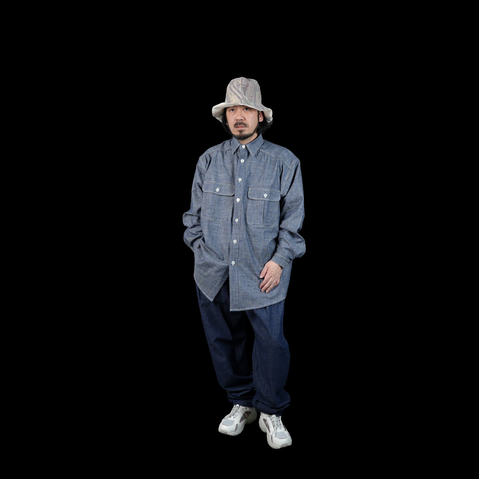 M31808-1 | Giorgio Work Shirt | Color:Chambray【MONITALY_モニタリー】【archive】