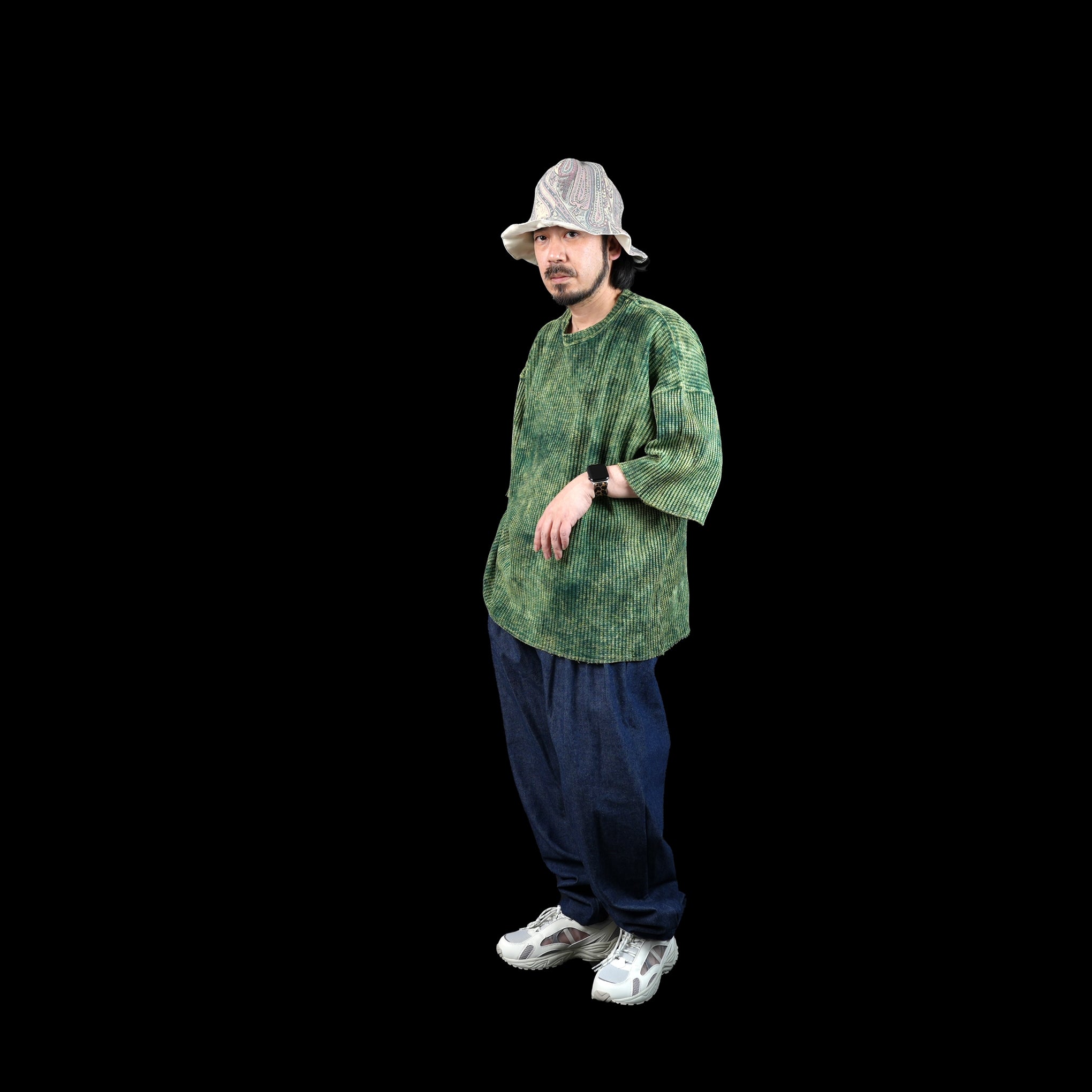 No:M31752-9 | Name:Thermal Cut Off Edges S/S | Color:Tie Dye Midori + Mineral【MONITALY_モニタリー】【archive】