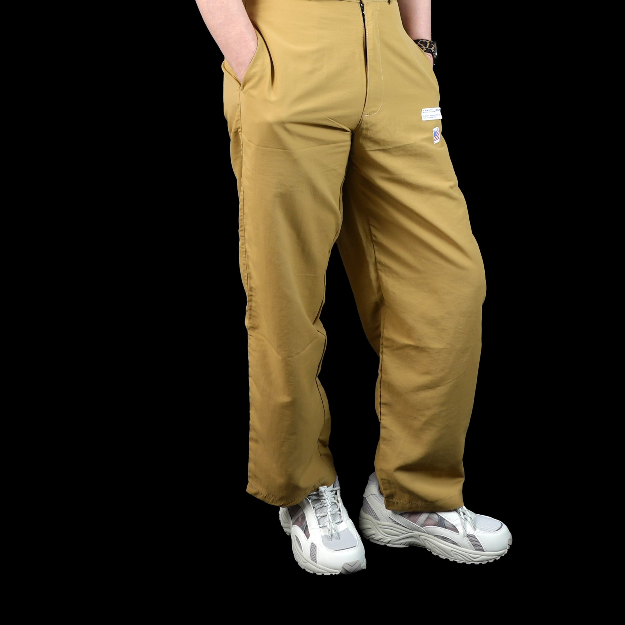 SHELLED NYLON TROUSERS_MORKGRAIN GARMENTS – BROWN / BEIGE | SMOKE T ONE