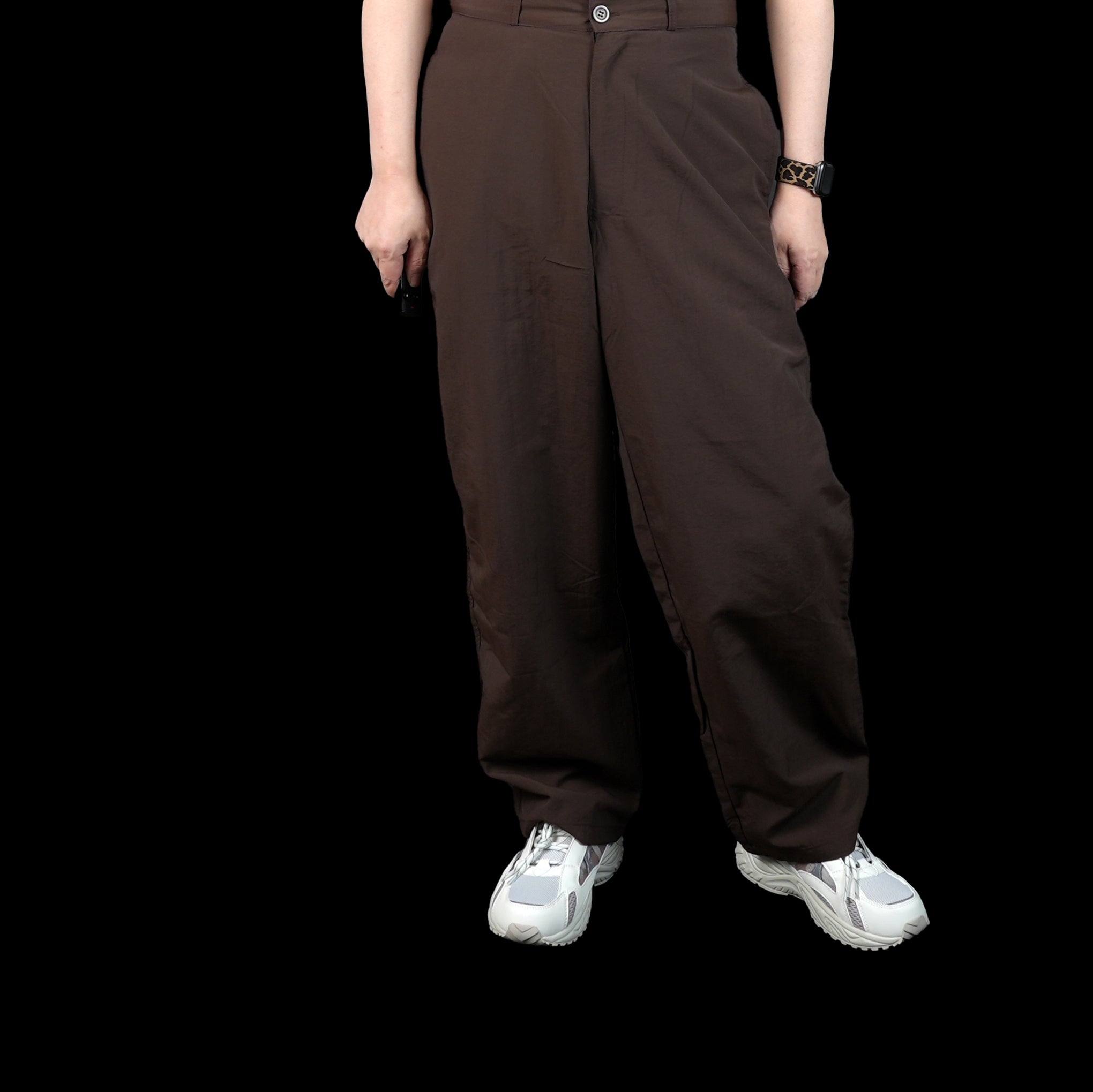 SHELLED NYLON TROUSERS_MORKGRAIN GARMENTS – BROWN / BEIGE | SMOKE T ONE