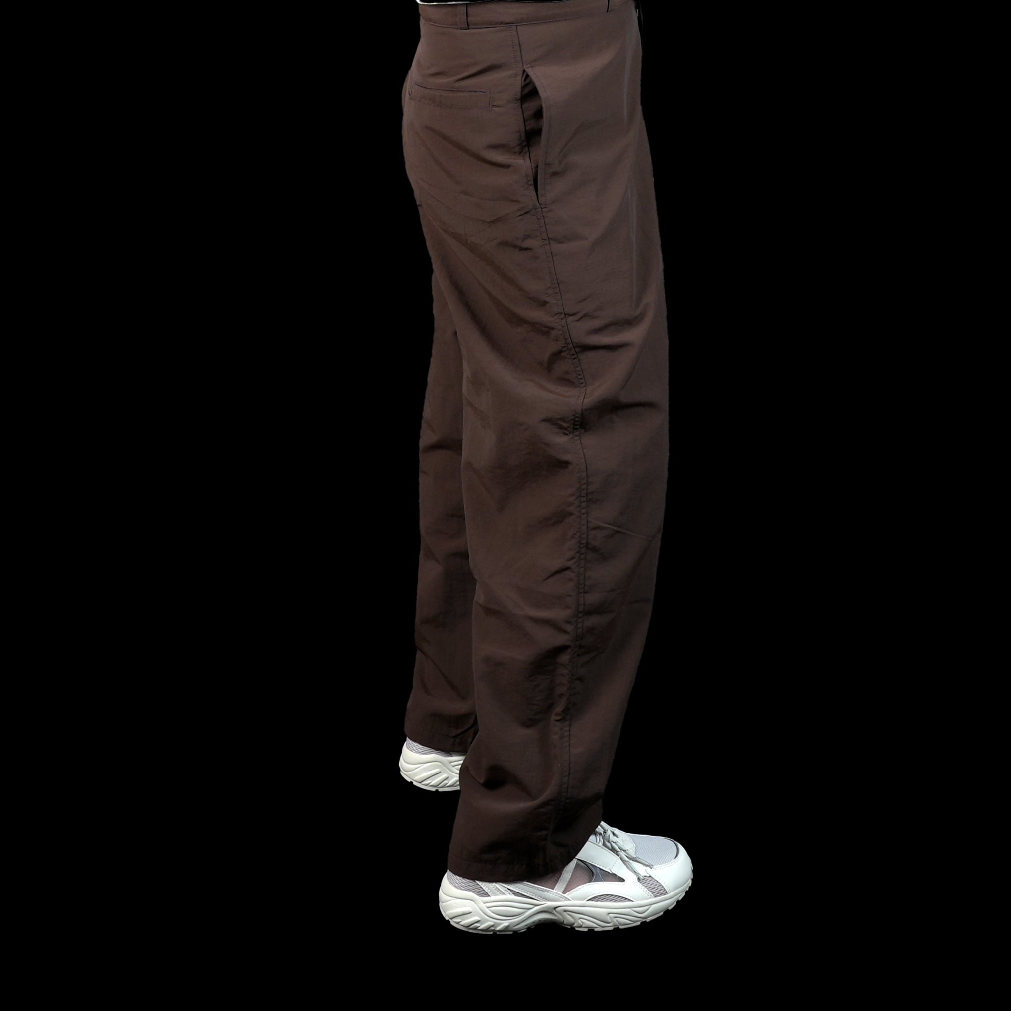 SHELLED NYLON TROUSERS_MORKGRAIN GARMENTS – BROWN / BEIGE | SMOKE T ONE