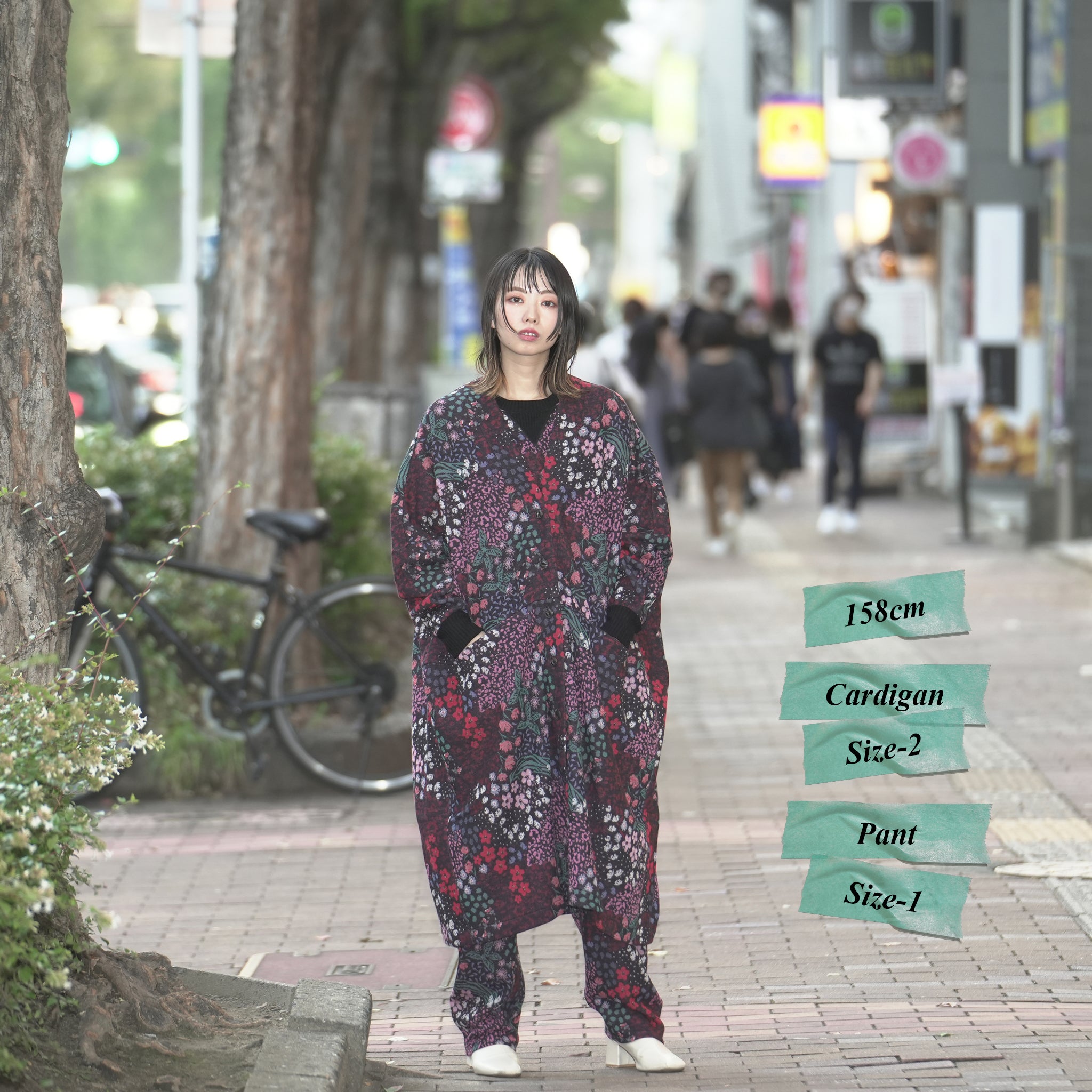No:bsd22AW-23_B | Name:Arrangement Gawn | Color:Flower【BEDSIDEDRAMA_ベッドサイドドラマ】【archive】