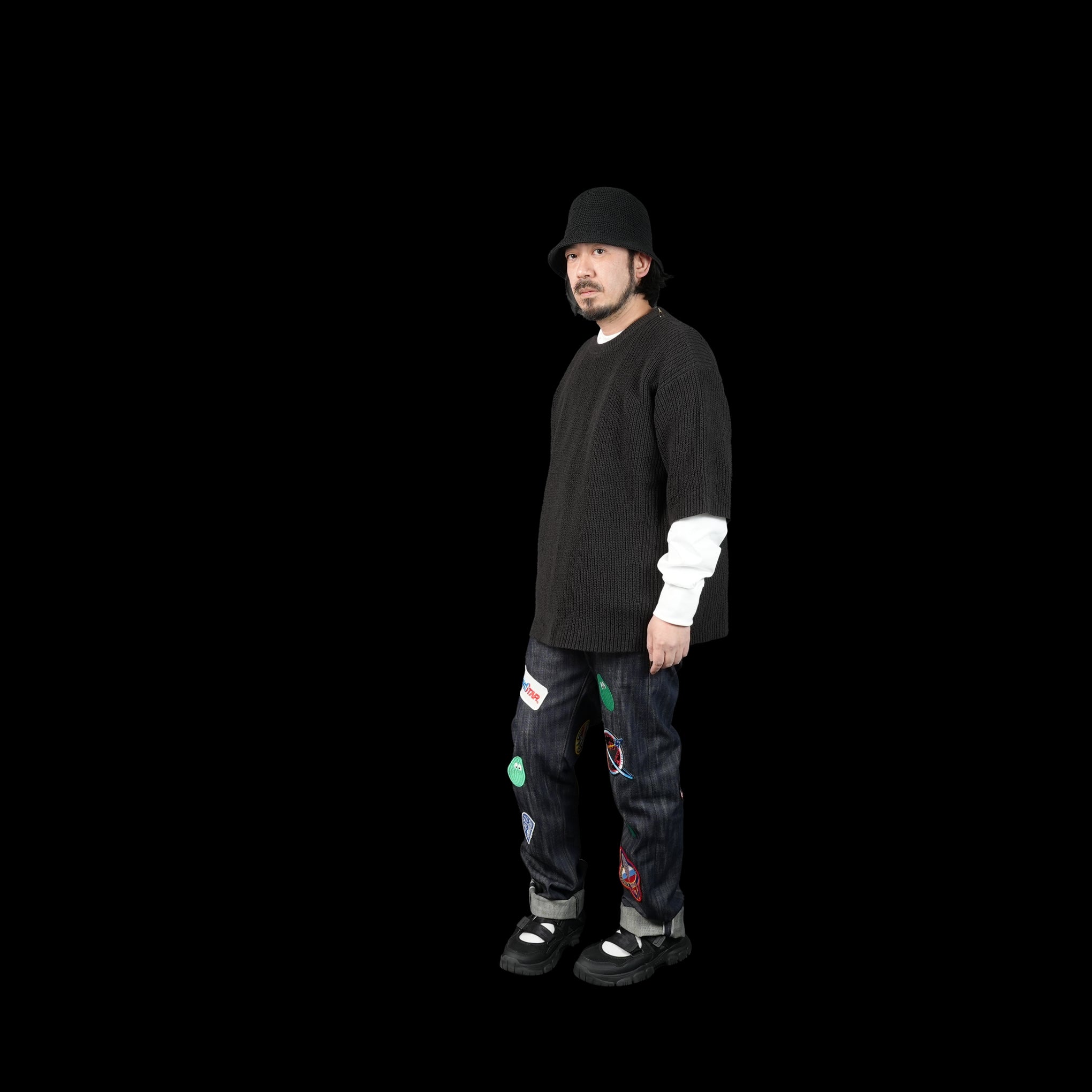 No:VOO-1127 | Name:SPEKNIT 3/5 | Color:Natural/Orange/Sumi Black【VOO_ヴォー】【archive】