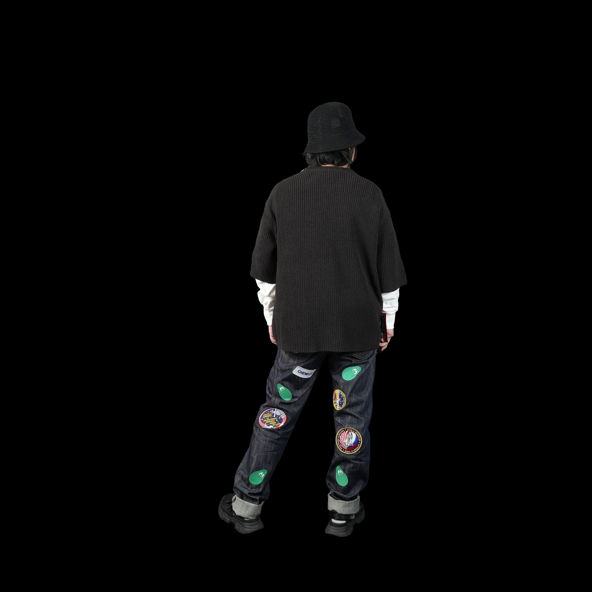 No:VOO-1127 | Name:SPEKNIT 3/5 | Color:Natural/Orange/Sumi Black【VOO_ヴォー】【archive】