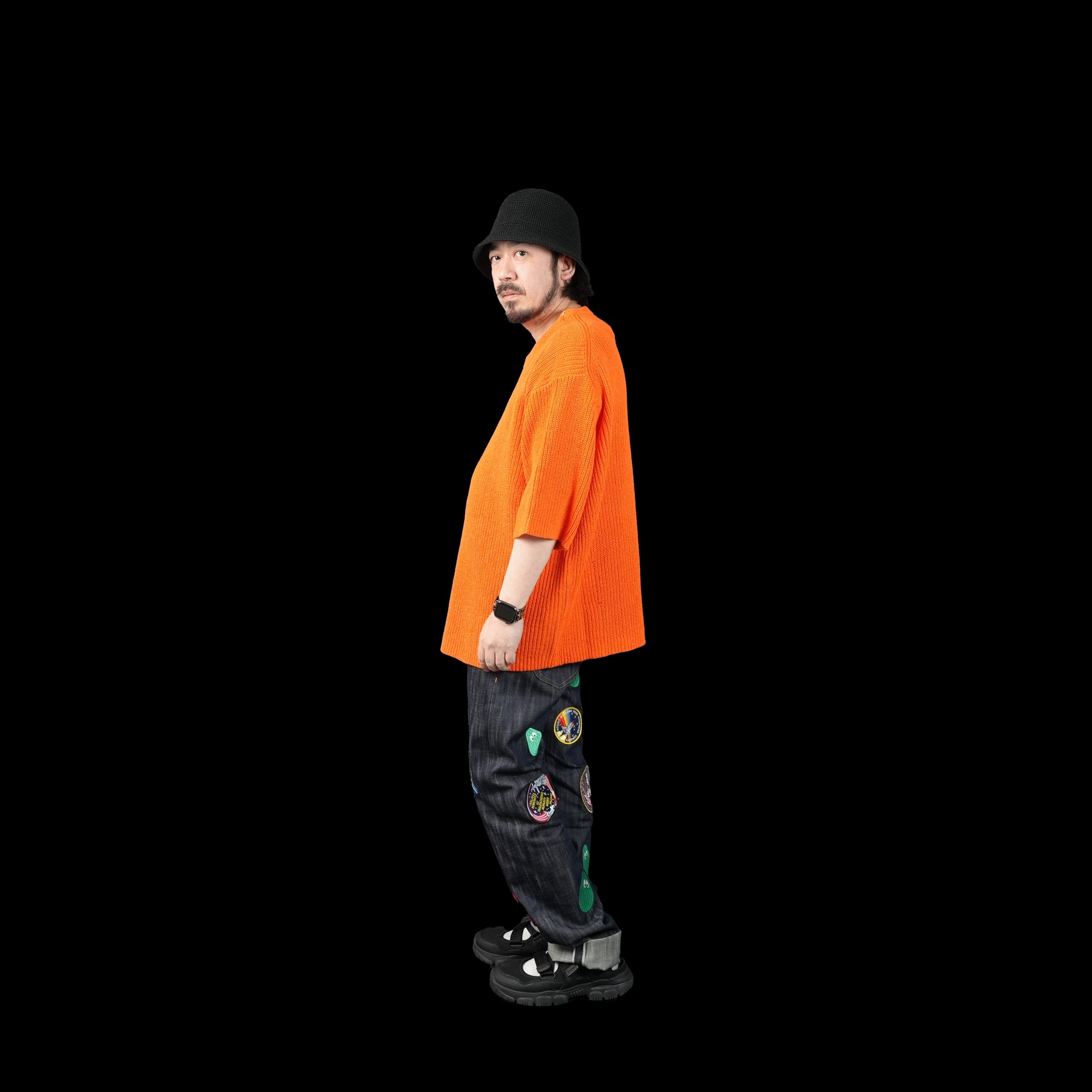 No:VOO-1127 | Name:SPEKNIT 3/5 | Color:Natural/Orange/Sumi Black【VOO_ヴォー】【archive】